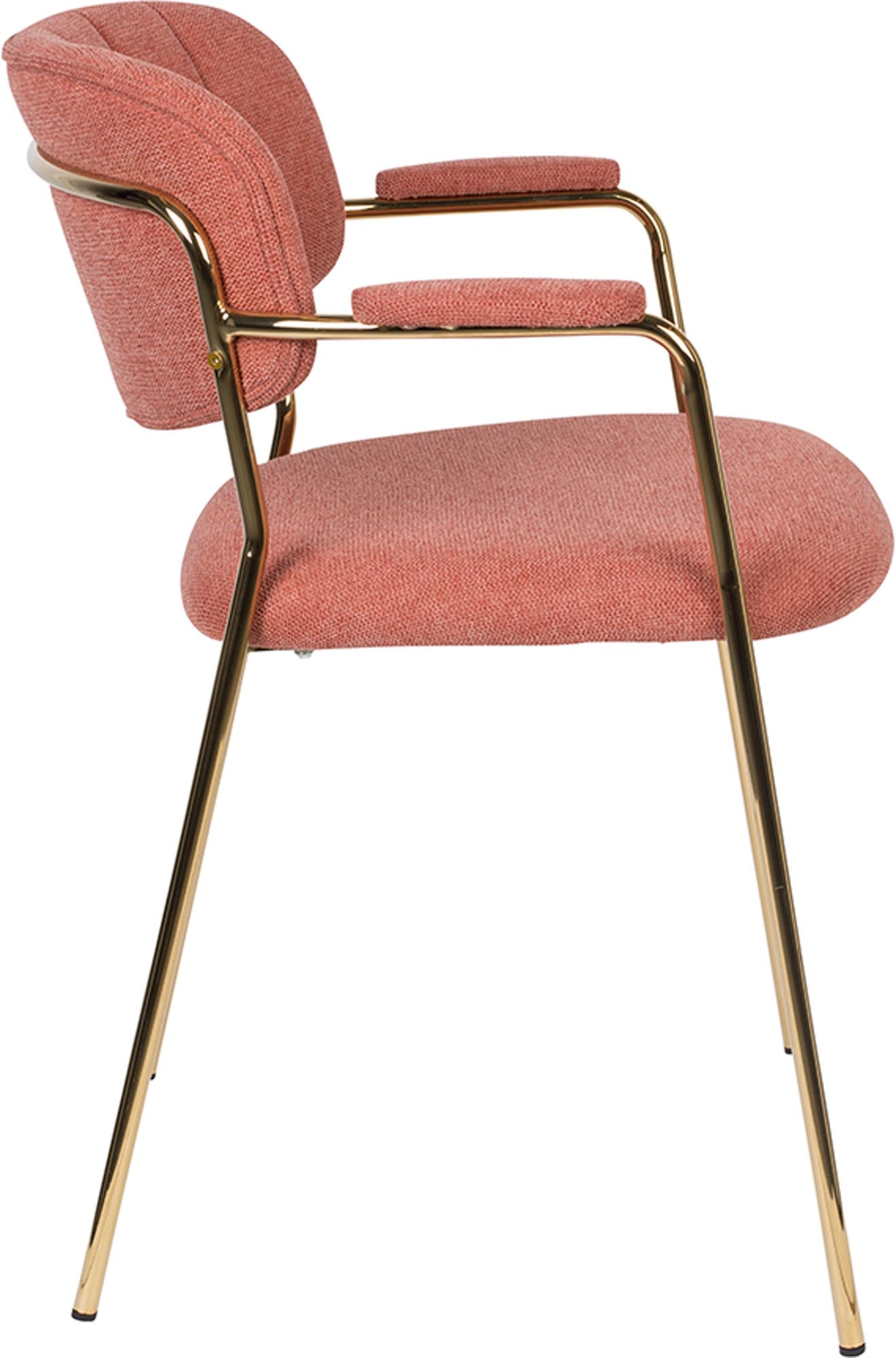 Eleganter gepolsterter Armlehnstuhl Jolien von White Label Living – ideal für modernes Wohnen und stilvolle Akzente.