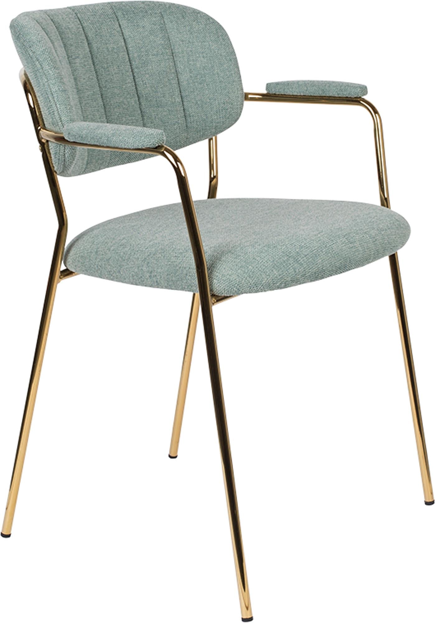 Eleganter Jolien Armlehnstuhl, gepolstert, von White Label Living.