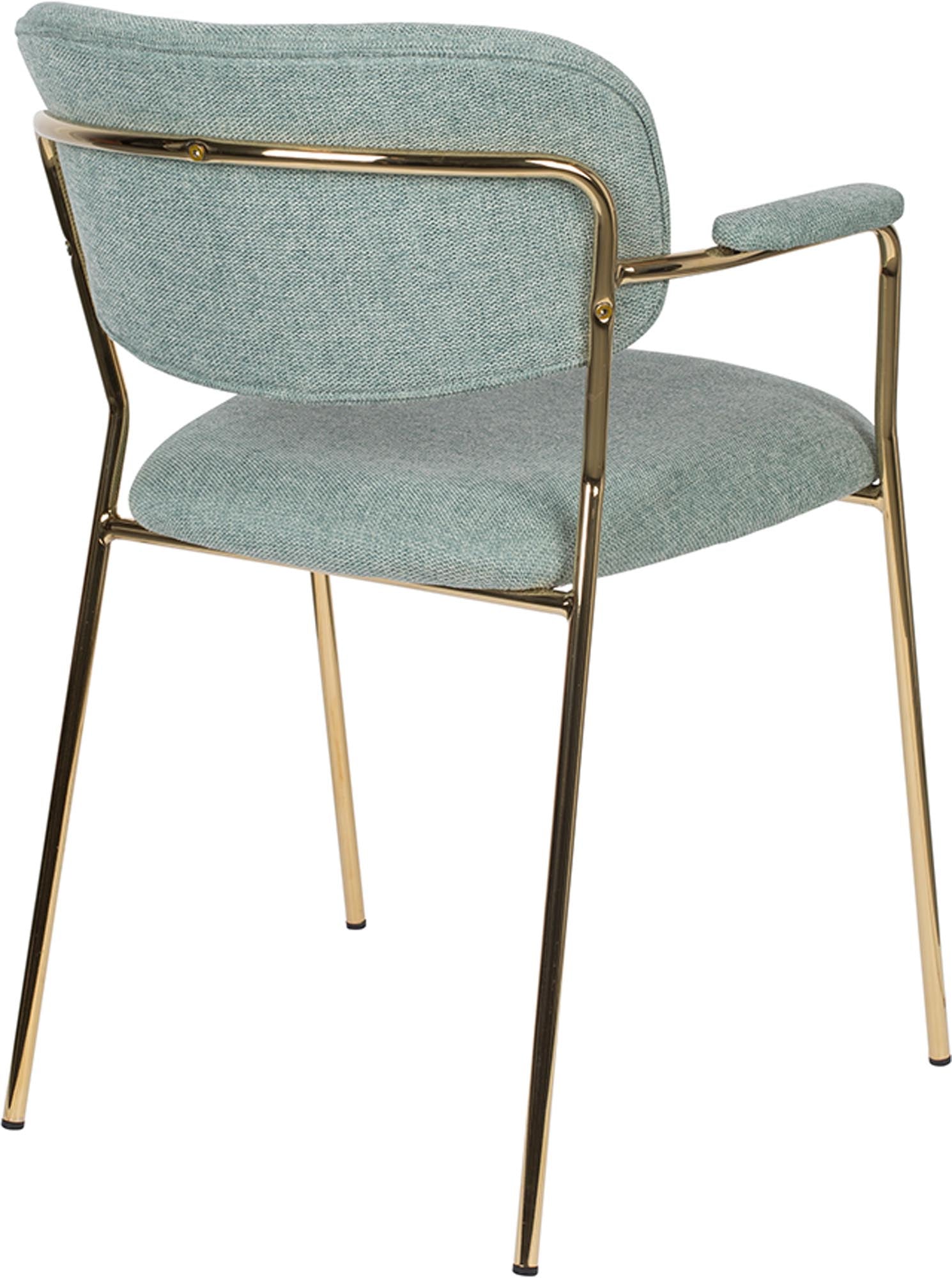 Eleganter gepolsterter Armlehnstuhl Jolien von White Label Living – ideal für Komfort und modernes Design in jedem Raum.