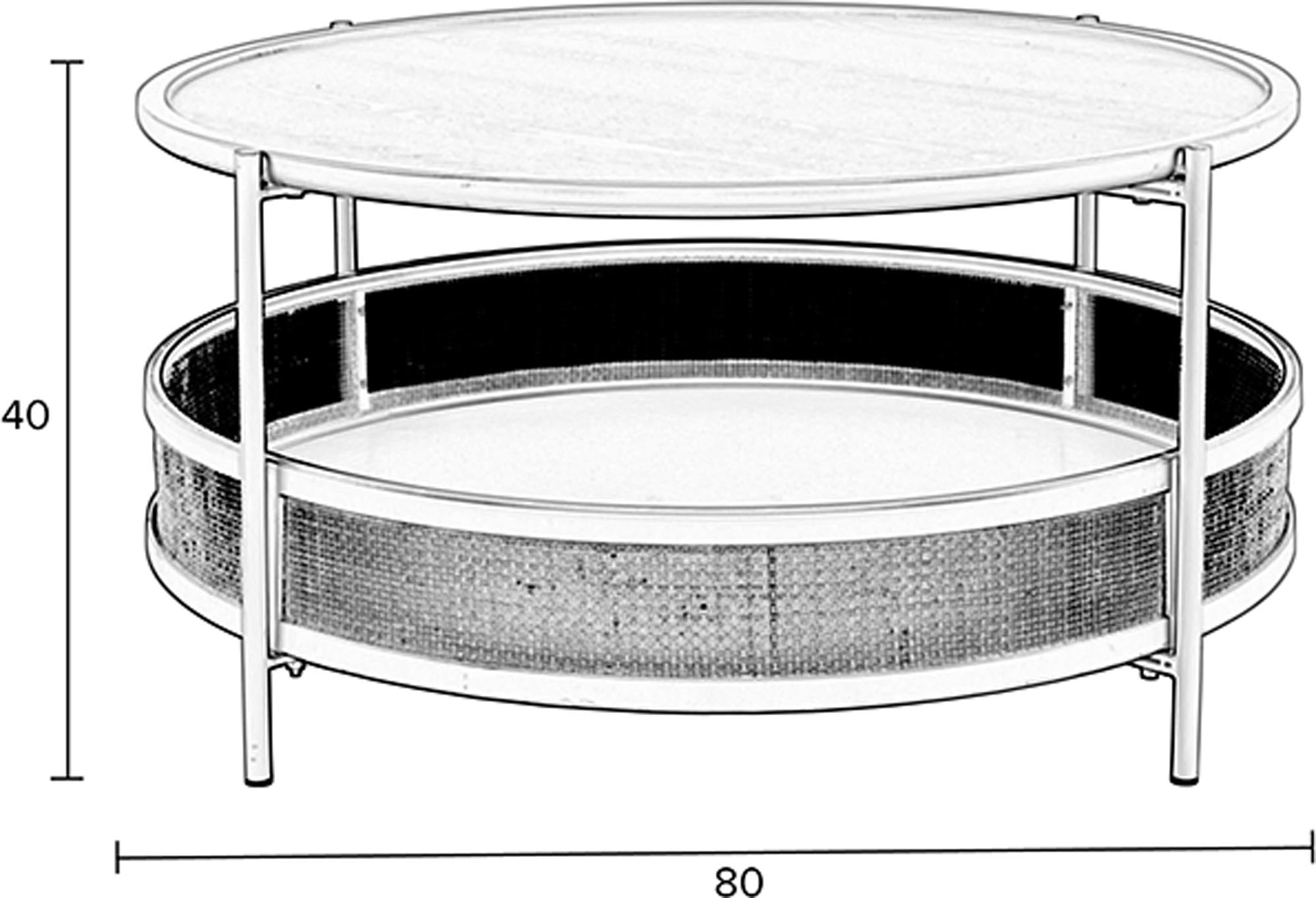 Eleganter Beistelltisch MAKOTO von White Label Living: Perfekt für jeden Wohnstil und verleiht Ihrem Zuhause einen Hauch von Modernität.