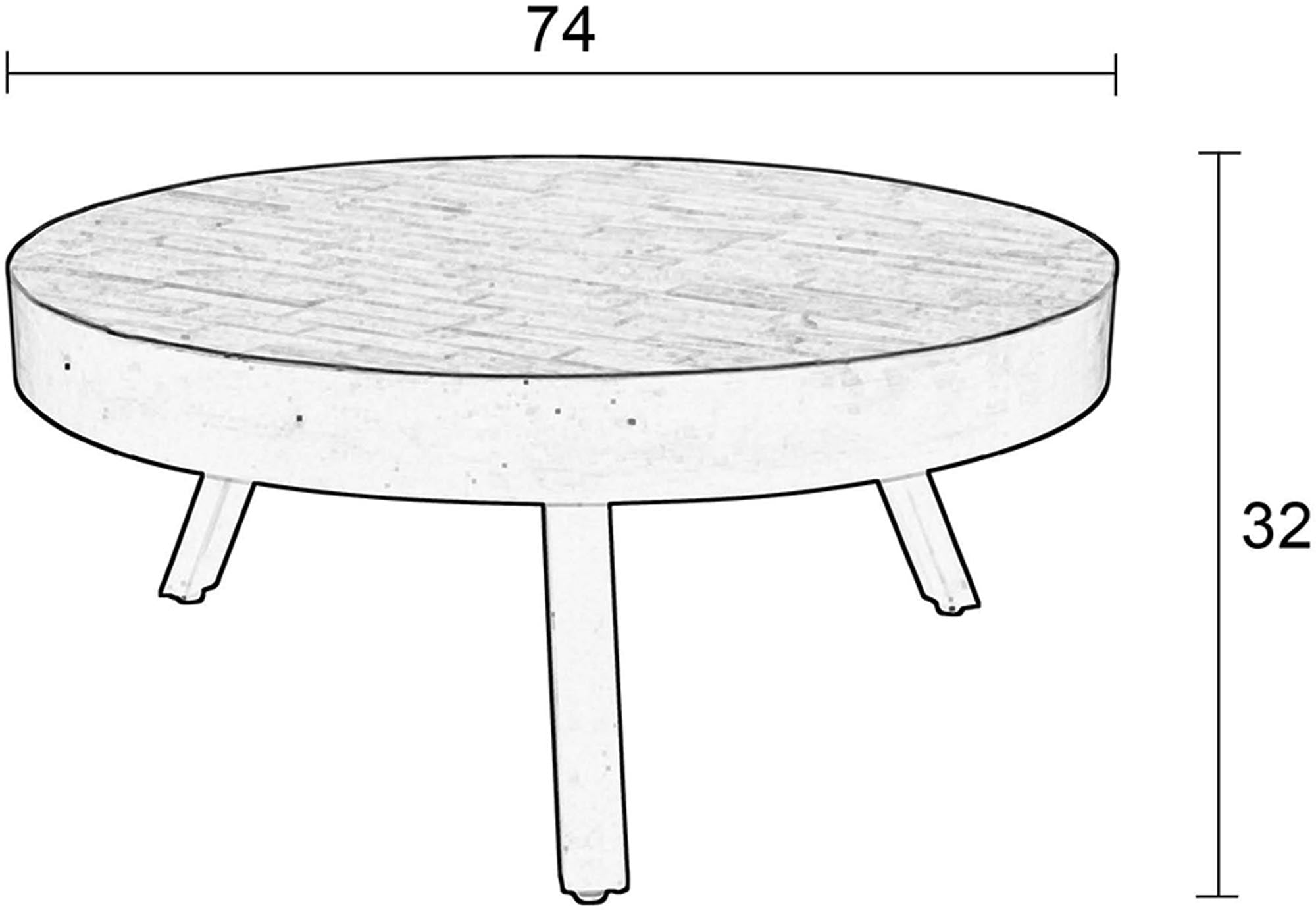Beistelltisch SURI von White Label Living: Stilvolles Möbelstück, das Eleganz und praktische Nutzung harmonisch vereint.