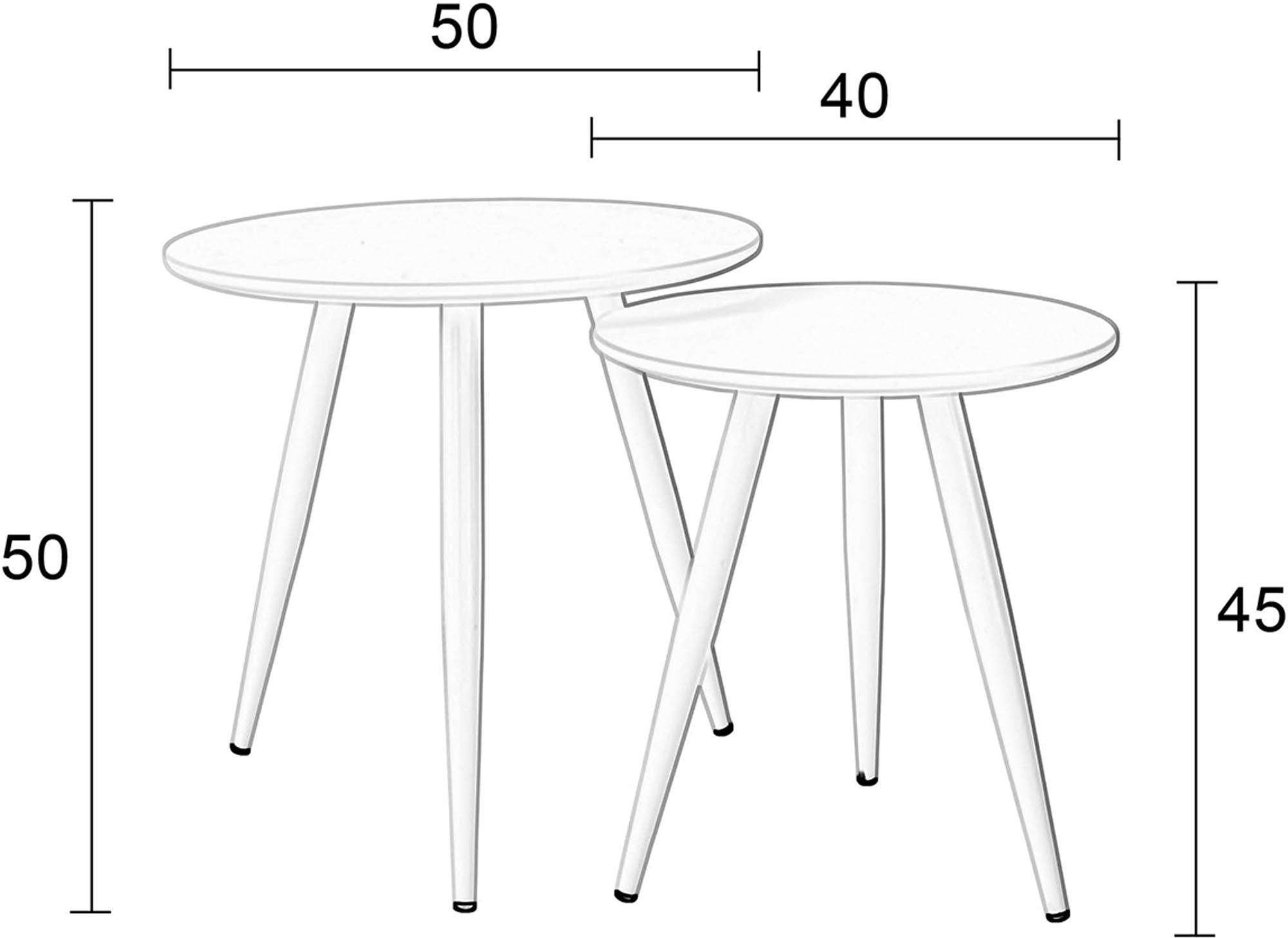 Elegantes Daven 2er Set: Vielseitige Beistelltische von White Label.