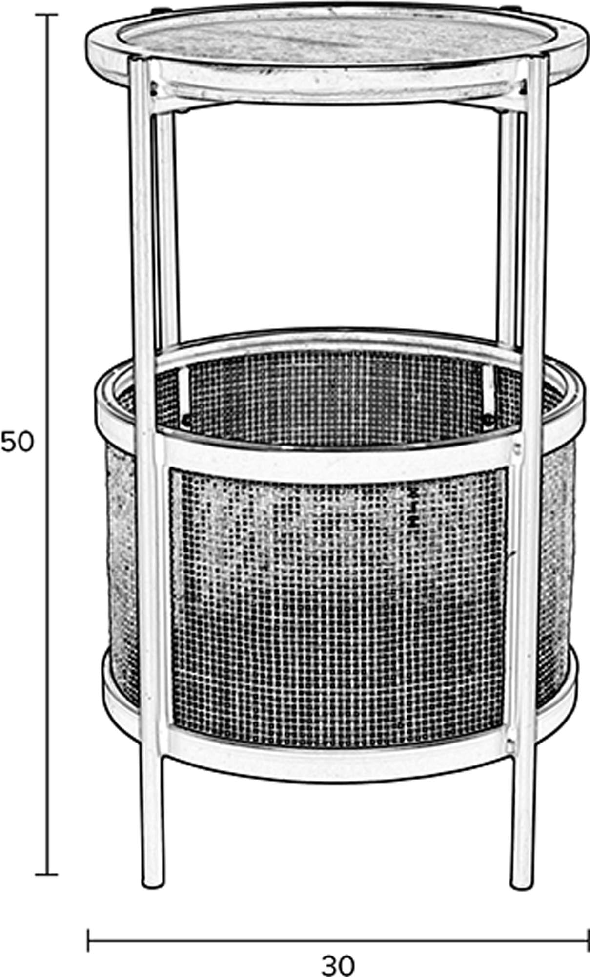 Entdecken Sie den Beistelltisch MAKOTO von White Label Living – stilvolles Design trifft auf praktische Nutzung für jeden Raum.