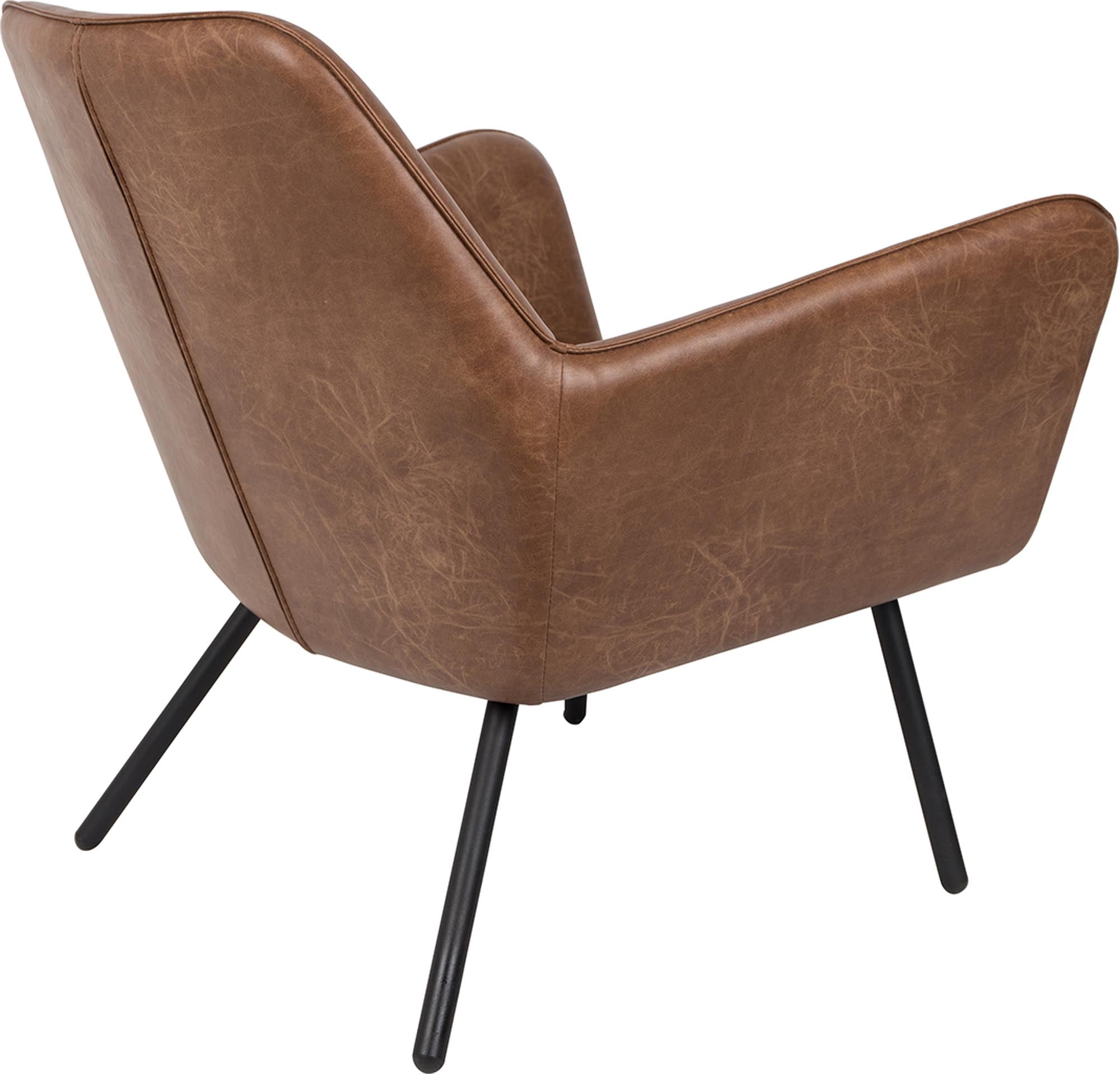 Eleganter Sessel BON von White Label Living in edlem Grauton.