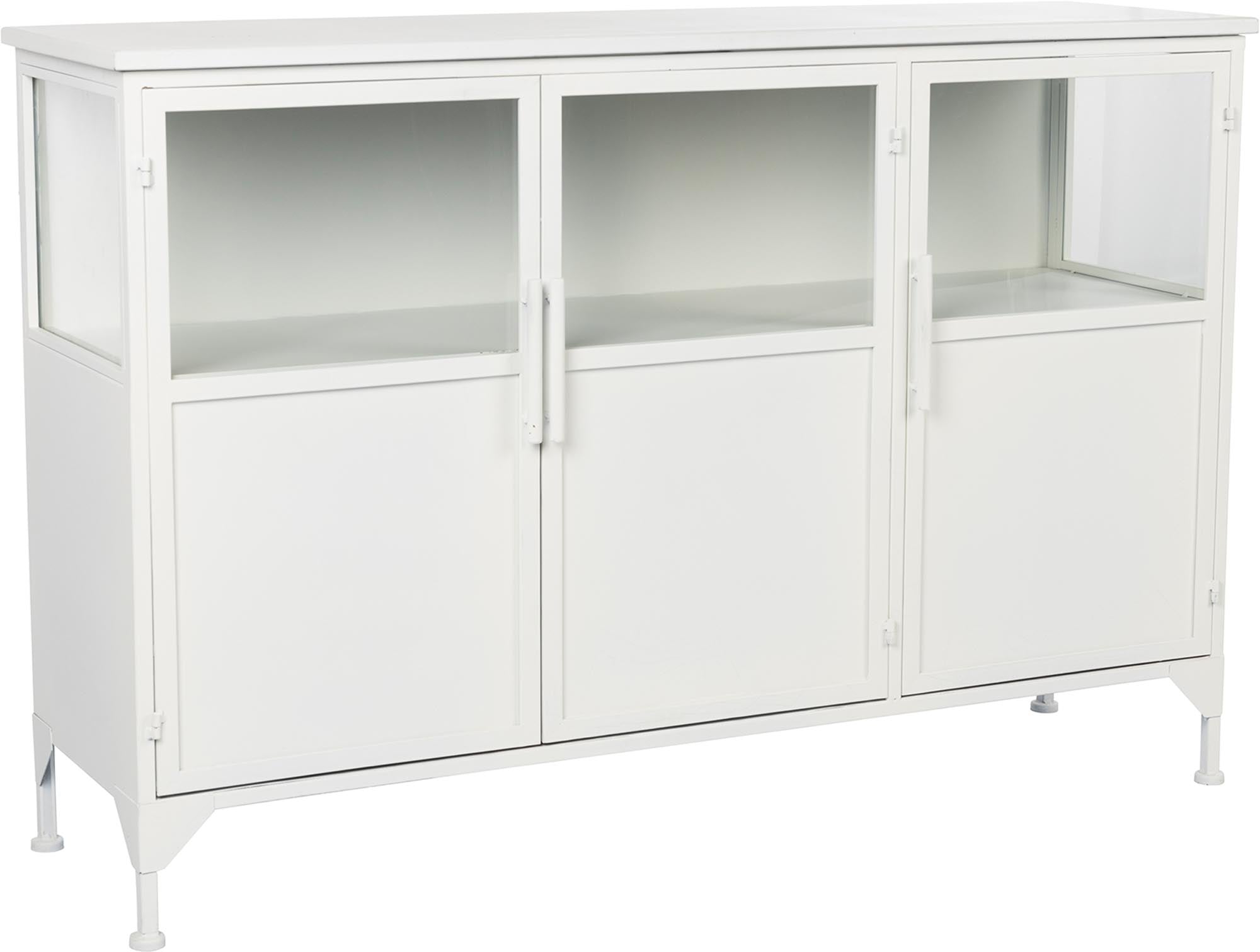 Stylisches Sideboard MIYA LOW 3türig von White Label Living: Funktionalität trifft auf modernes Design. Ideal für stilvolle Aufbewahrung in jedem Raum.