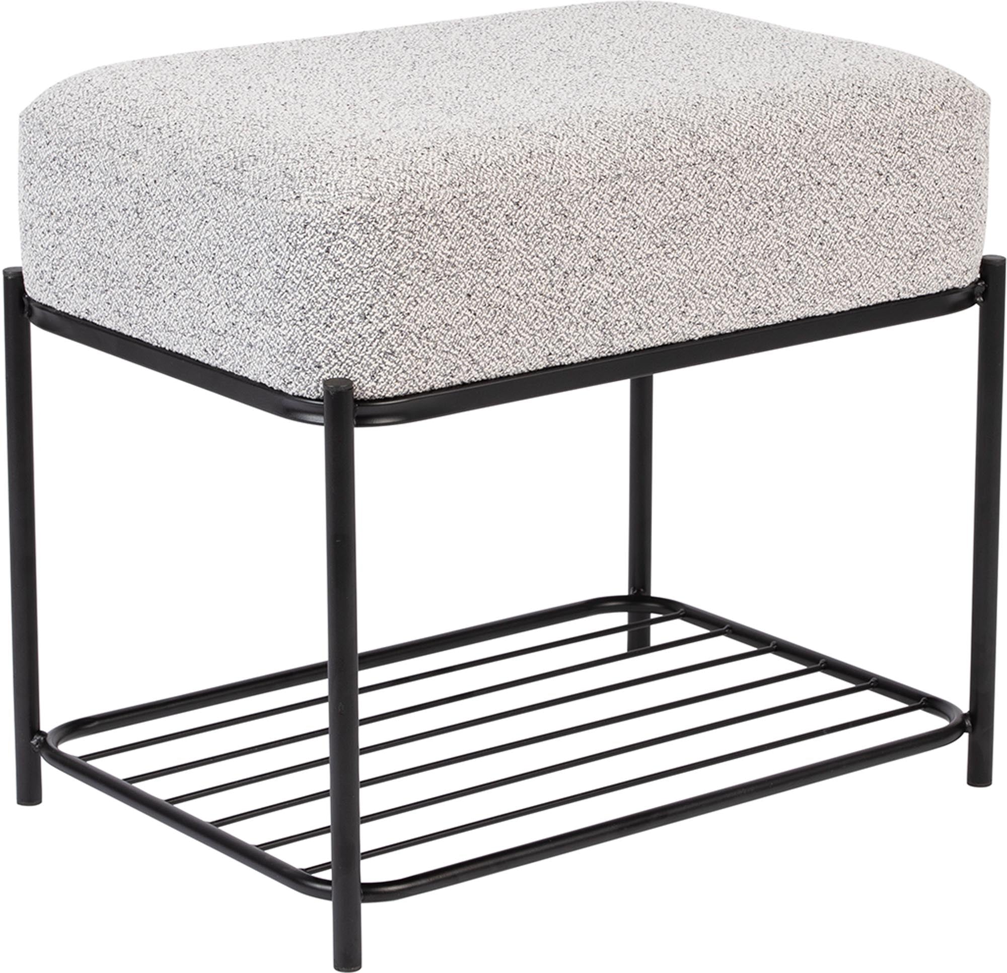 Eleganter Hocker Milou von White Label Living in modernem Design.