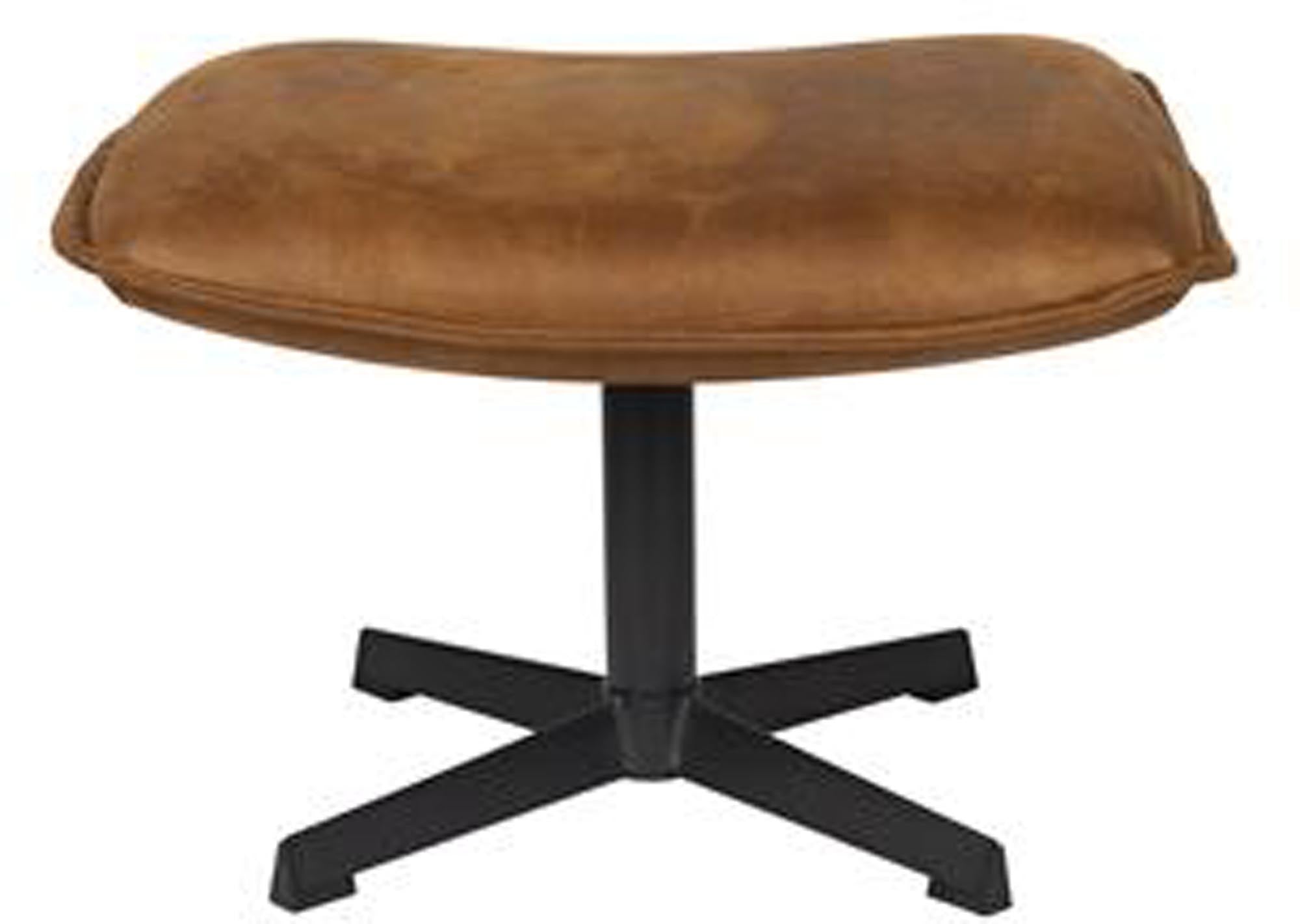 Entdecken Sie den Hocker JOHN von White Label Living: stilvolles Design, hochwertiges PU-Leder, komfortable Sitzfläche und stabile Metallbeine.