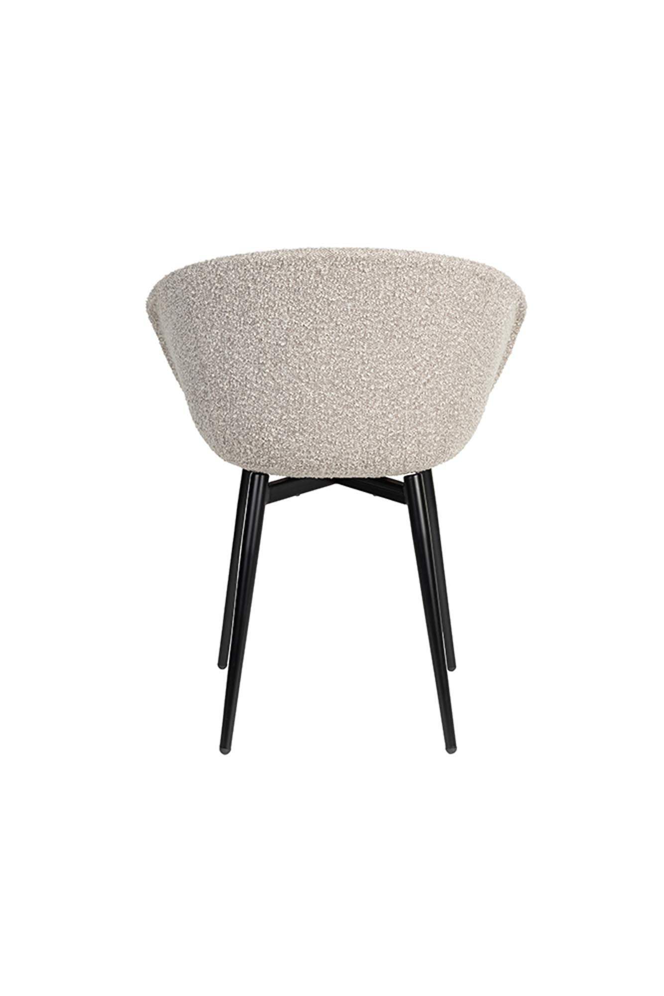 Moderner Stuhl Charly: Komfortabler Polyesterbezug, stabiles Metallgestell, ideal für Esszimmer und Büros.