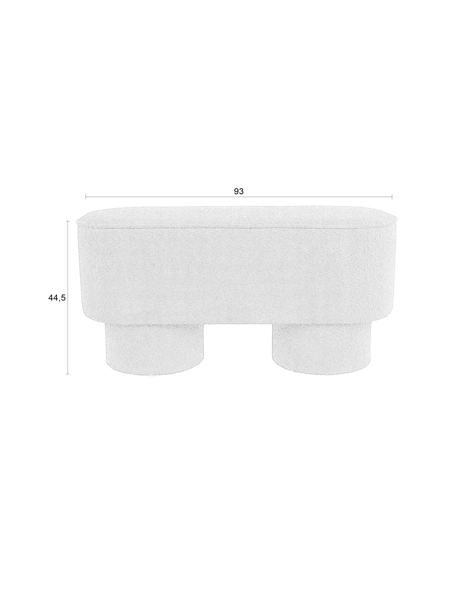 Stilvolle Bank Marcos aus Kiefernholz für zeitgemässe Wohnräume.