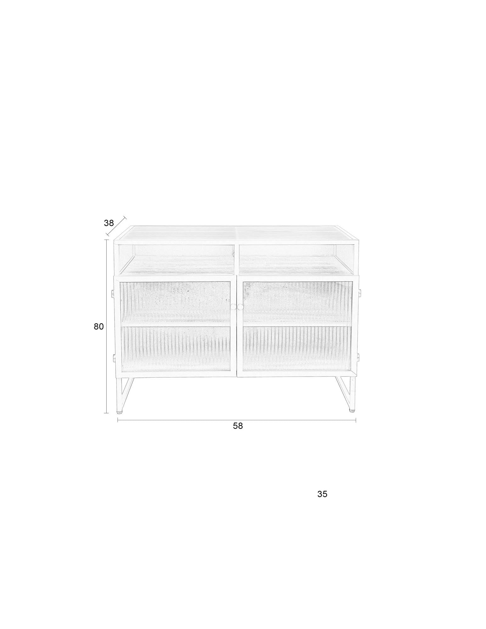 Cabinet Herbe Medium: Elegantes Design mit praktischer Funktionalität.