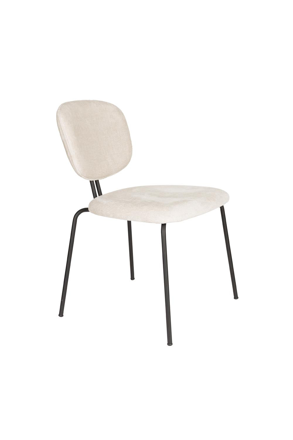 Eleganter Stuhl Bouton Off-White von White Label Living: Komfort trifft auf zeitloses Design für jedes Zuhause.