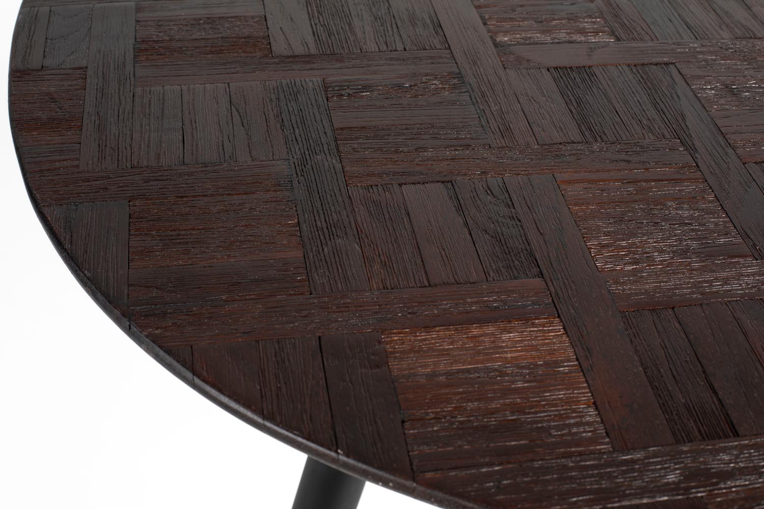 Stilvoller runder Esstisch aus Teakholz von White Label Living.