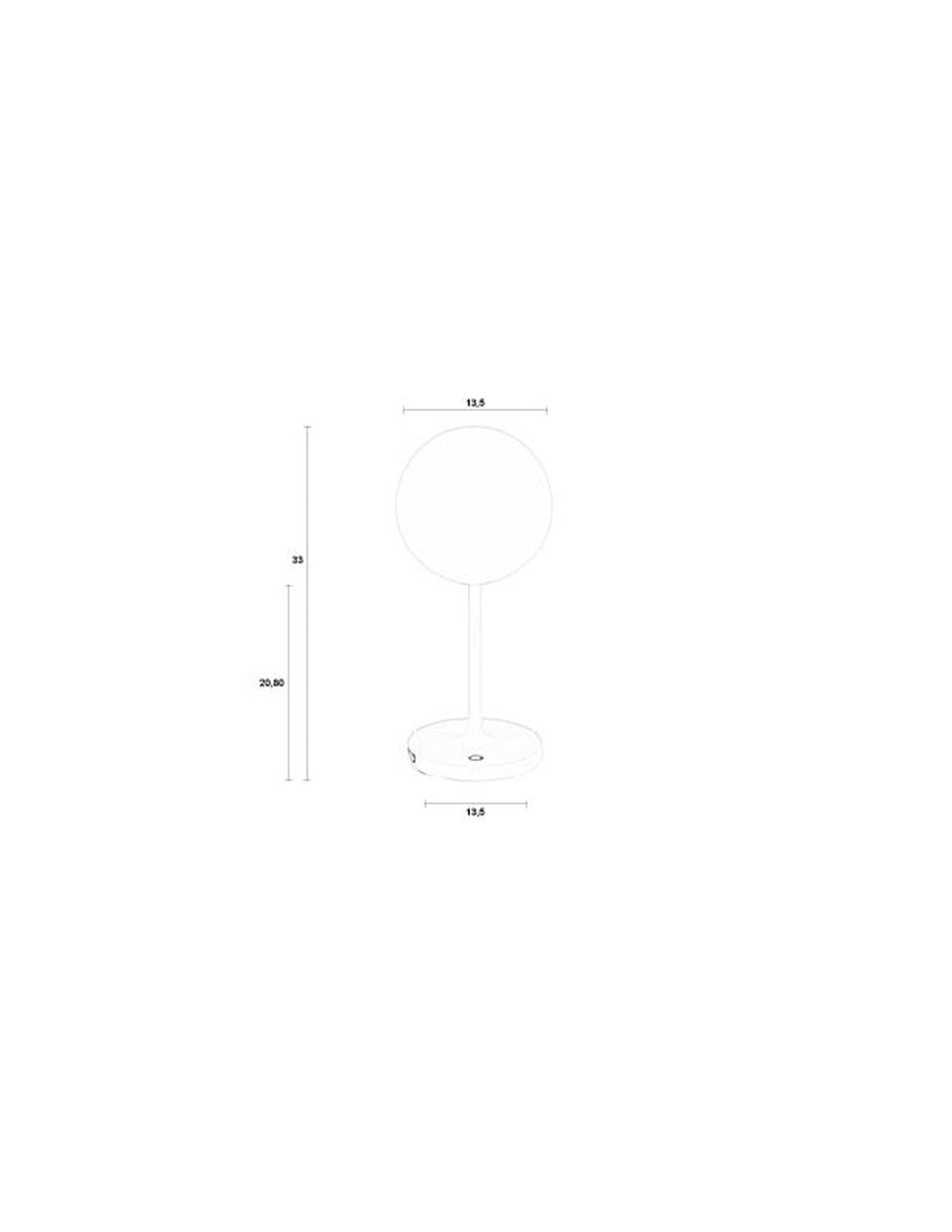 Moderne grüne Tischlampe Hub von White Label Living für stilvolle Räume.