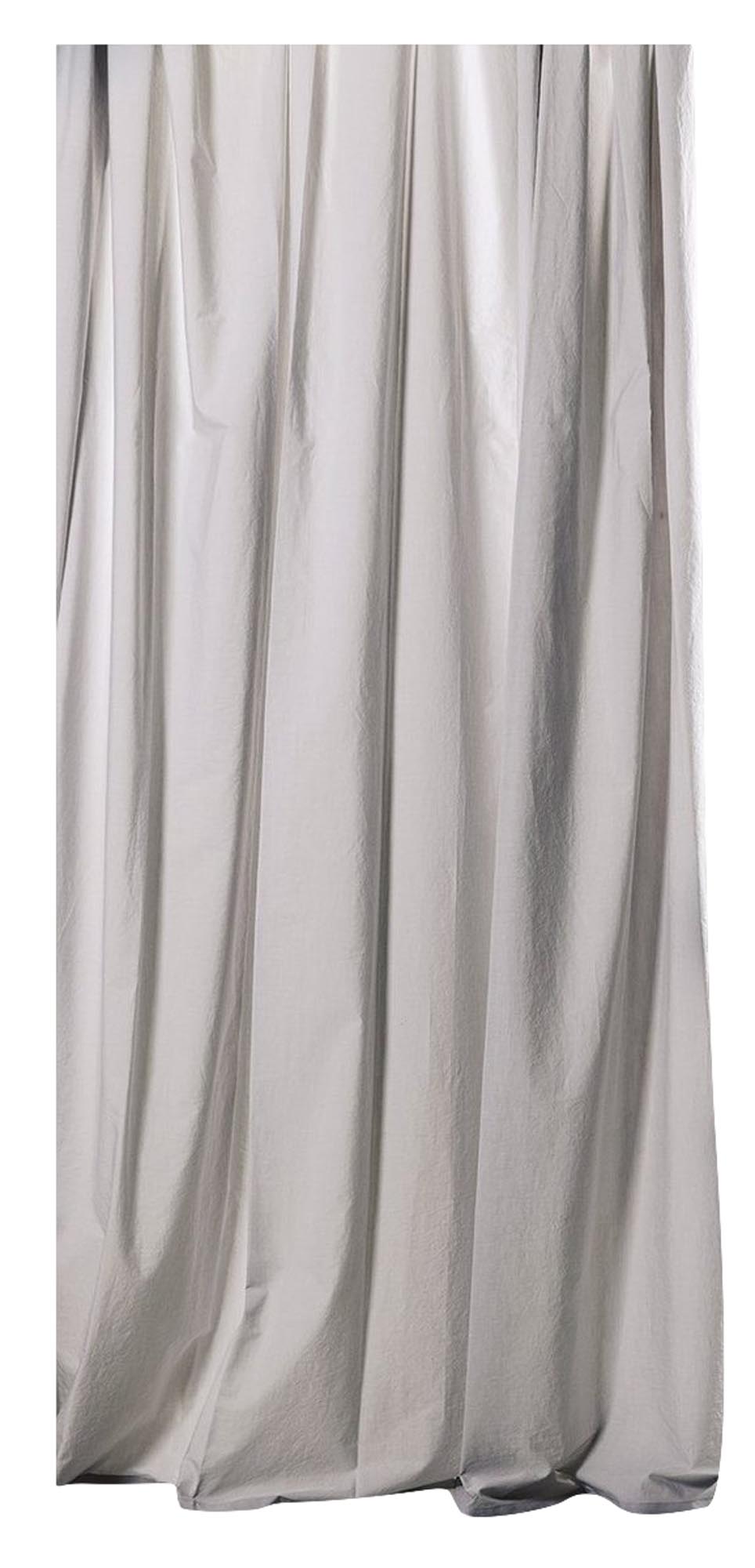 Eleganter Vorhang aus ägyptischer Baumwolle in Weiß/Sand von ZigZagZurich. Perfekte Kombination aus Stil und Langlebigkeit für jedes Zuhause.