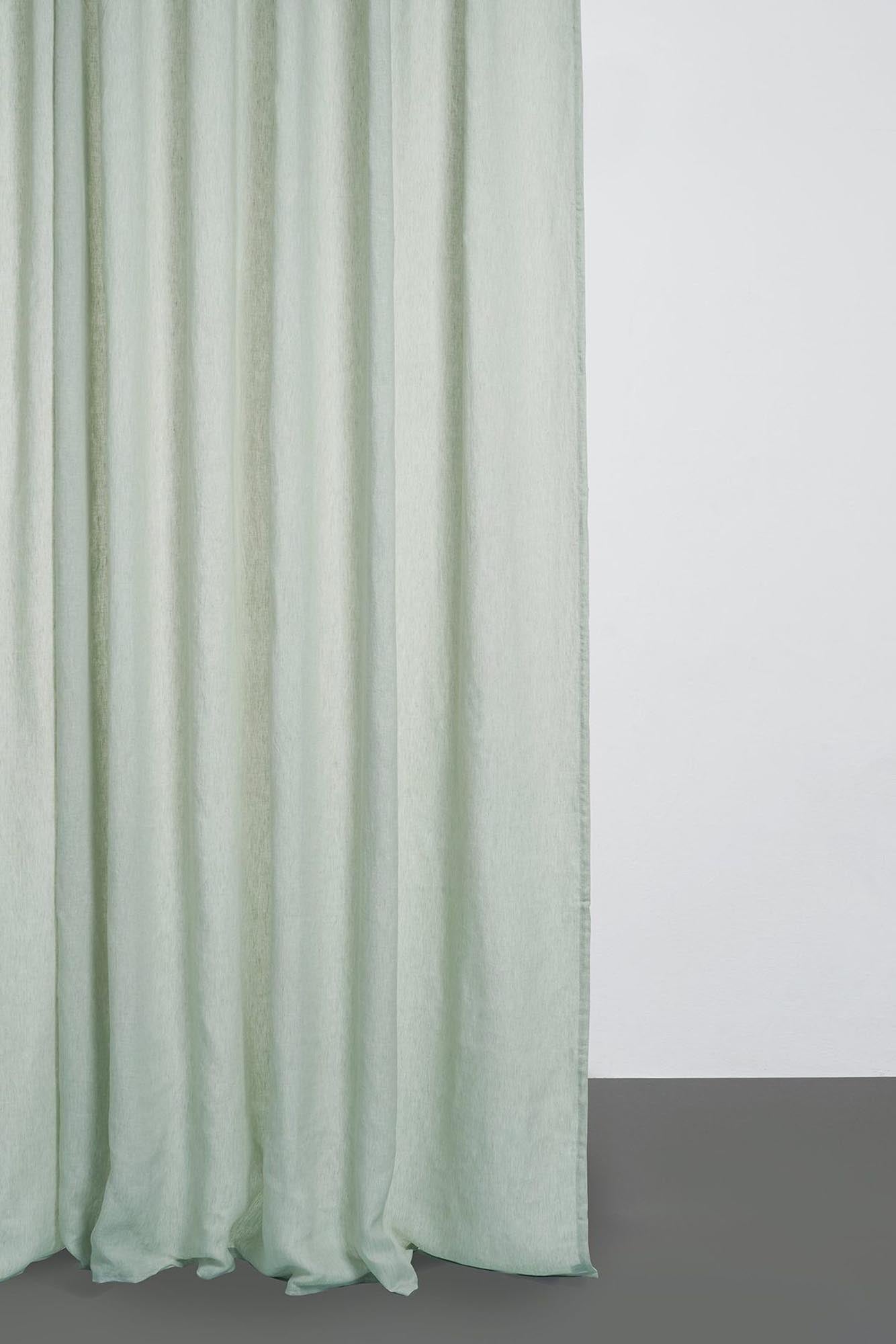 Two Tone Vorhang Stonewashed in Mint präsentiert im Onlineshop von KAQTU Design AG. Vorhang ist von ZigZagZurich