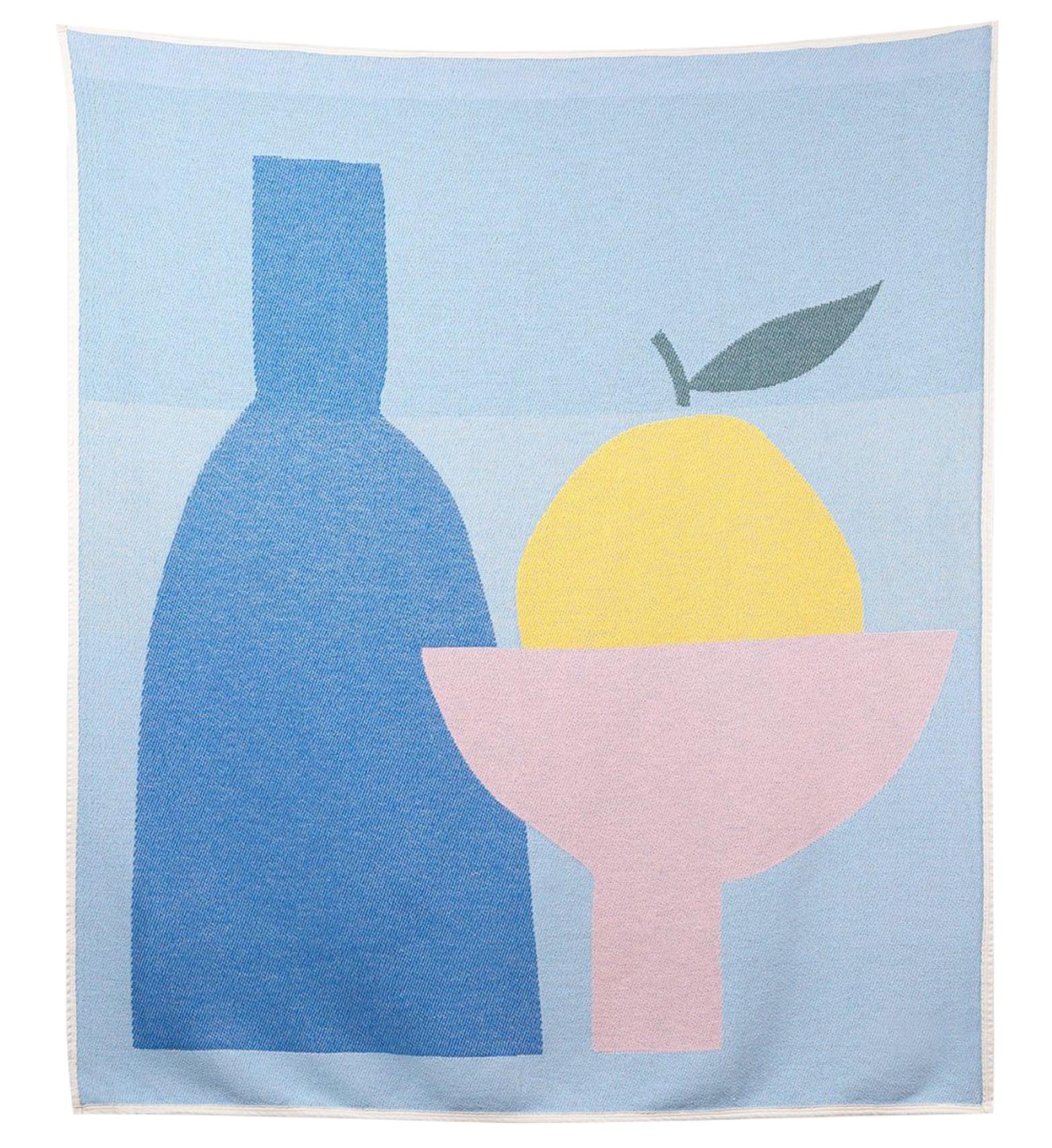 Luxuriöse Wolldecke in leuchtendem Gelb-Orange von ZigZagZurich.