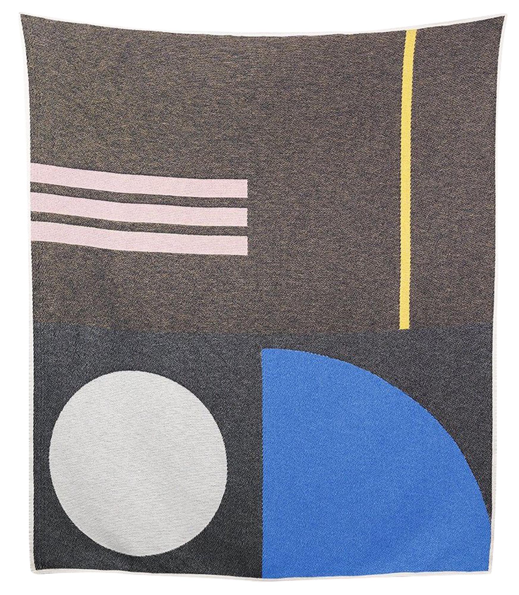 Moderne Wolldecke Bauhaused 5 von ZigZagZurich, inspiriert vom Bauhaus, aus hochwertiger Baumwolle für Komfort und Stil in jedem Raum.