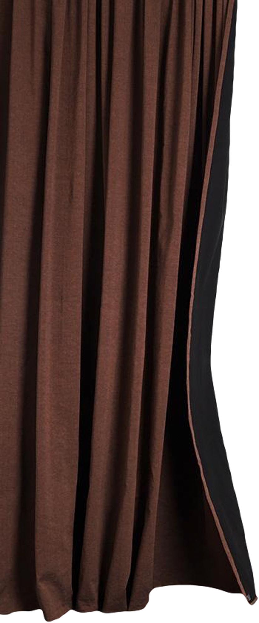 Baumwollvorhang Belize in Kupferrot / Schwarz präsentiert im Onlineshop von KAQTU Design AG. Vorhang ist von ZigZagZurich