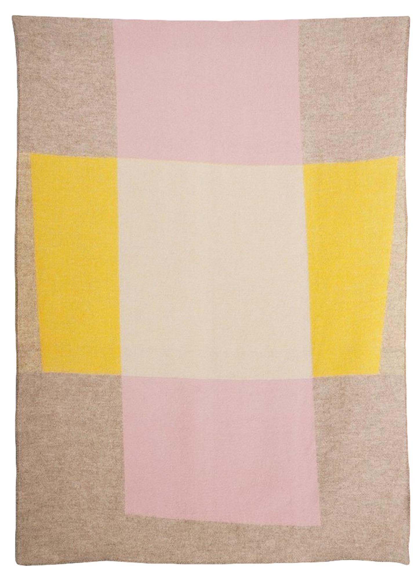 Bauhaused 3 Wolldecke: Kunstvolle Muster in harmonischen Farben.