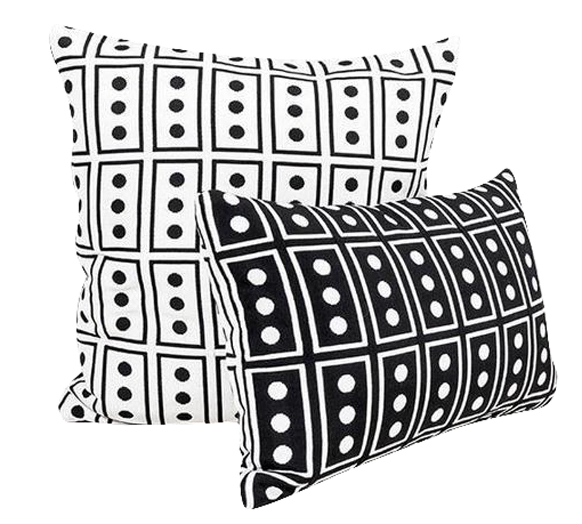 Eleganter Kissenbezug aus Trevira CS, in Jacquard-Webtechnik, 40x40 cm, für stilvolle Innen- und Aussenbereiche.