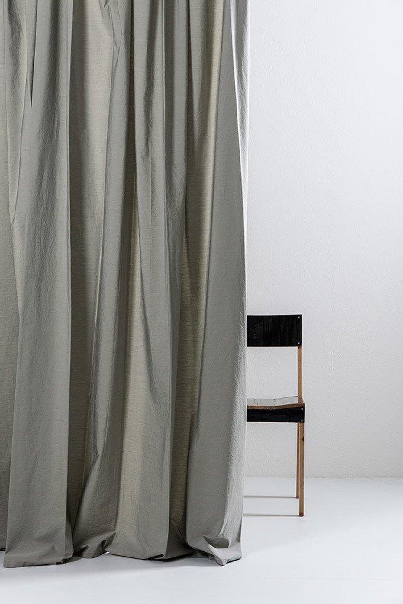 Hochwertiger Sage-Vorhang aus ägyptischer Baumwolle von ZigZagZurich.