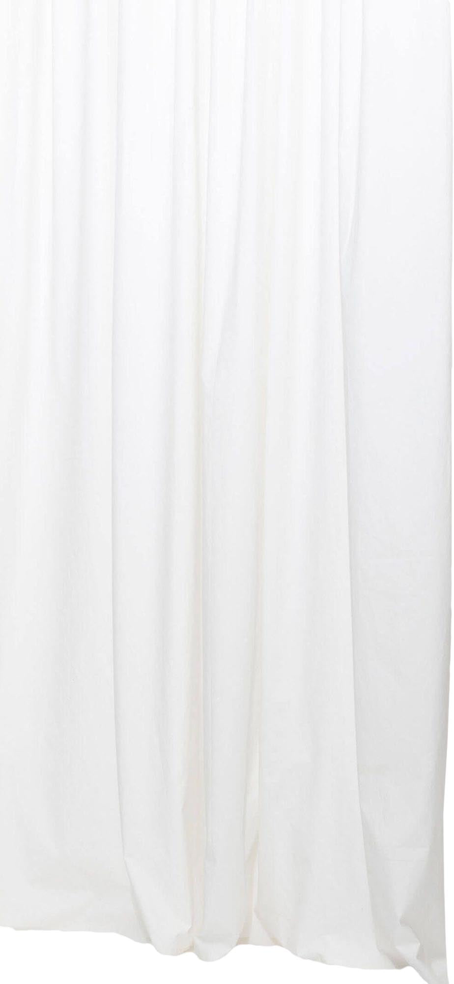 Hochwertiger Vorhang aus ägyptischer Baumwolle, Weiss/Sand, ZigZagZurich.