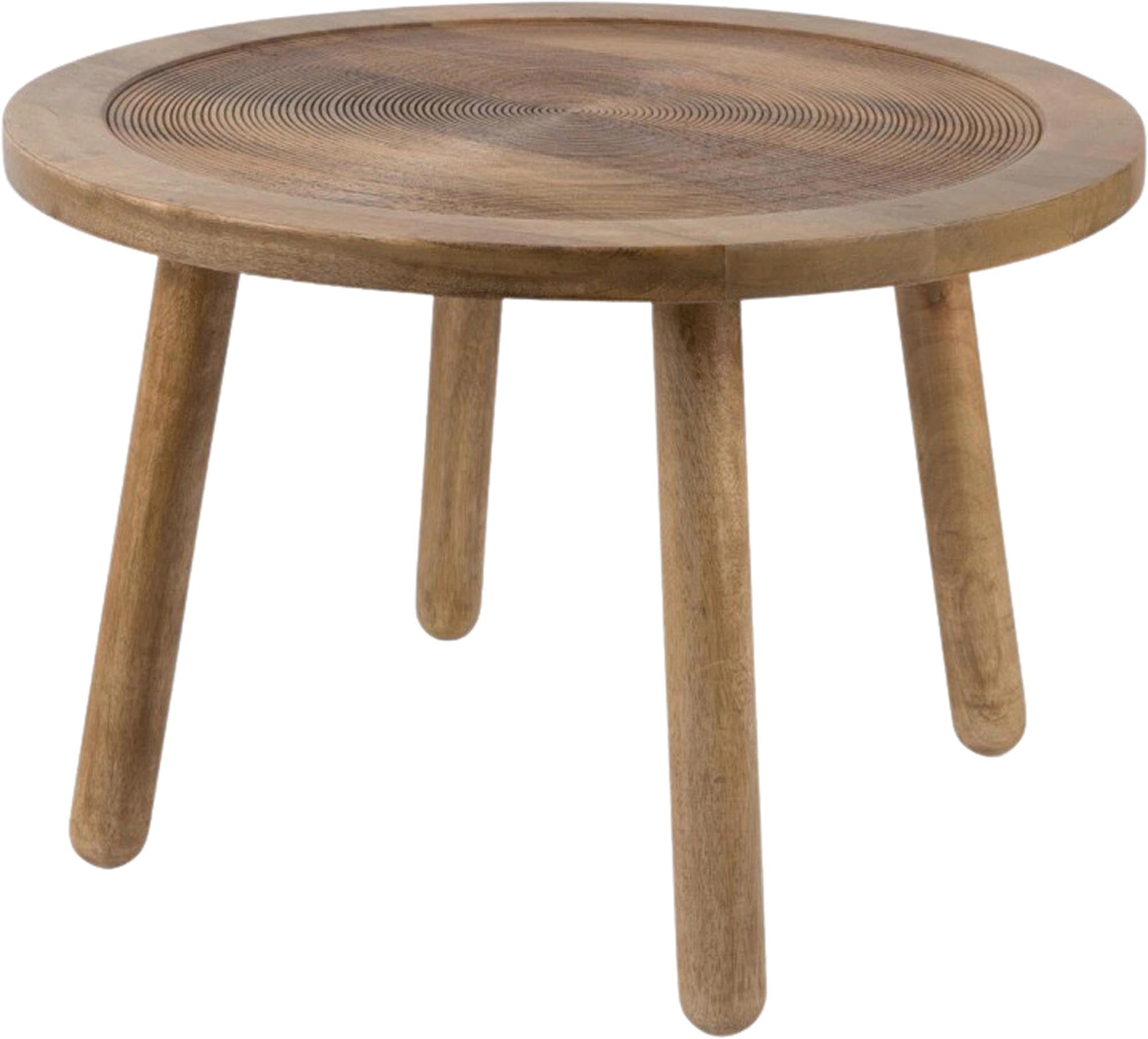 Eleganter Dendron Beistelltisch: Harmonisches Holz-Metall-Design.