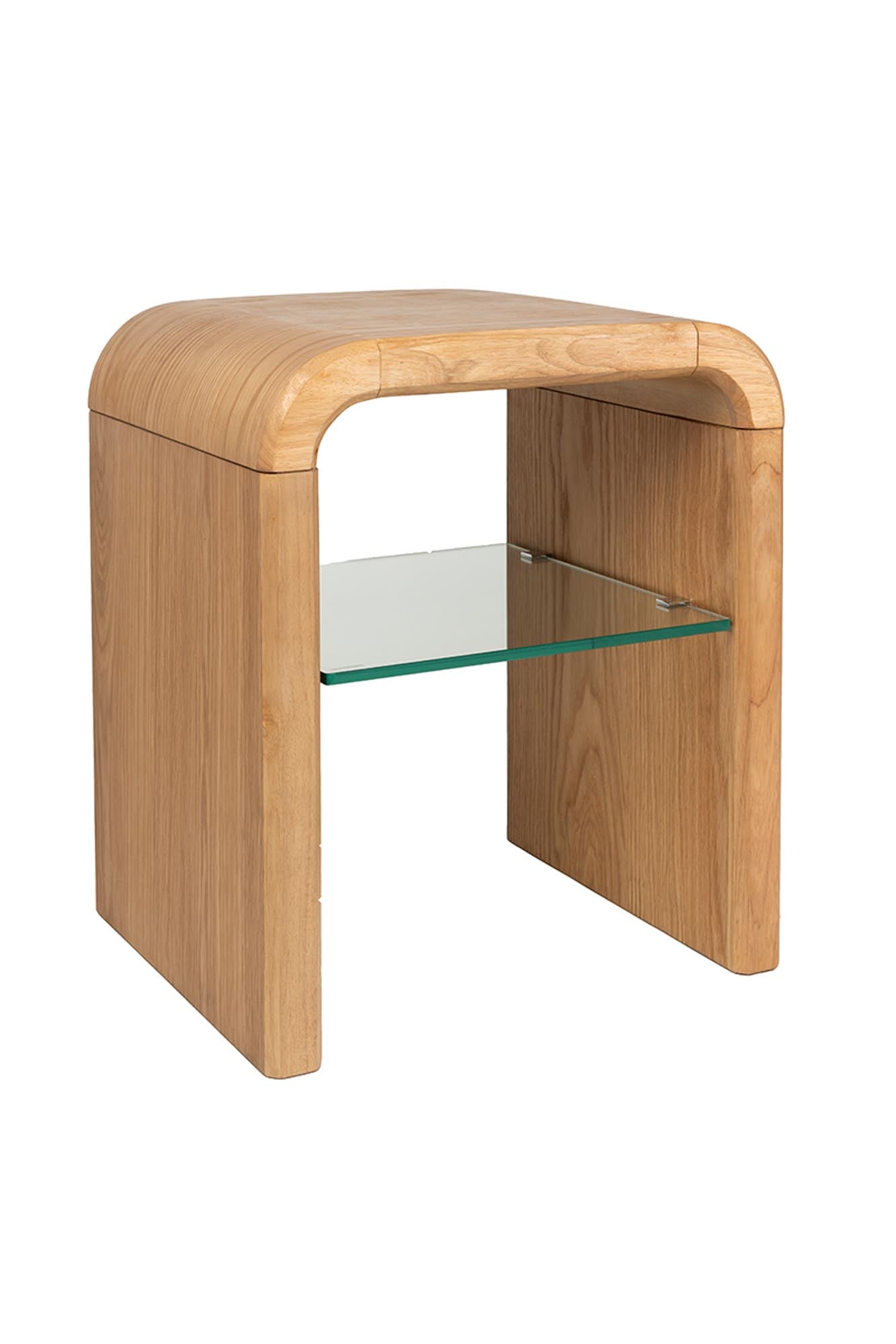 Eleganter Beistelltisch Brave von Zuiver: Hochwertiges MDF, Gummibaumholz, vielseitig einsetzbar, 50 cm Durchmesser, 45 cm hoch, ideal für jeden Raum.