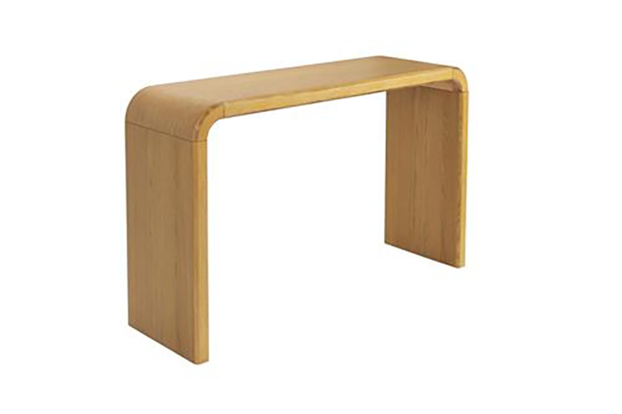 Elegante Brave Konsole von Zuiver aus MDF und Gummibaumholz. Ideal für Flur, Wohnzimmer oder Büro – ein echter Blickfang!