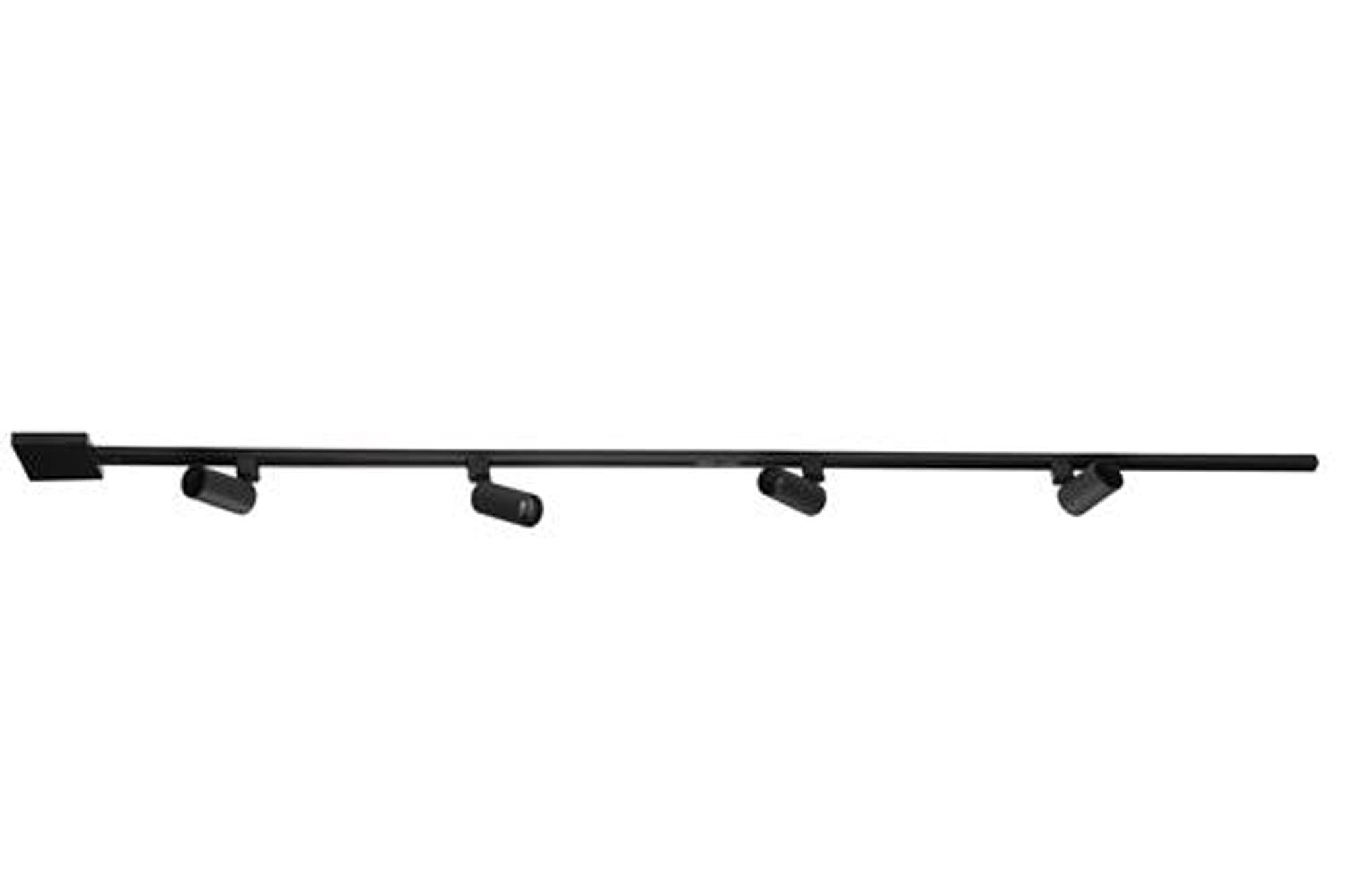 Die Spotlight Track Buzz von Zuiver: Elegantes, mattschwarzes Design, drehbare LED-Spots, dimmbar, ideal für flexible Lichtplanung.