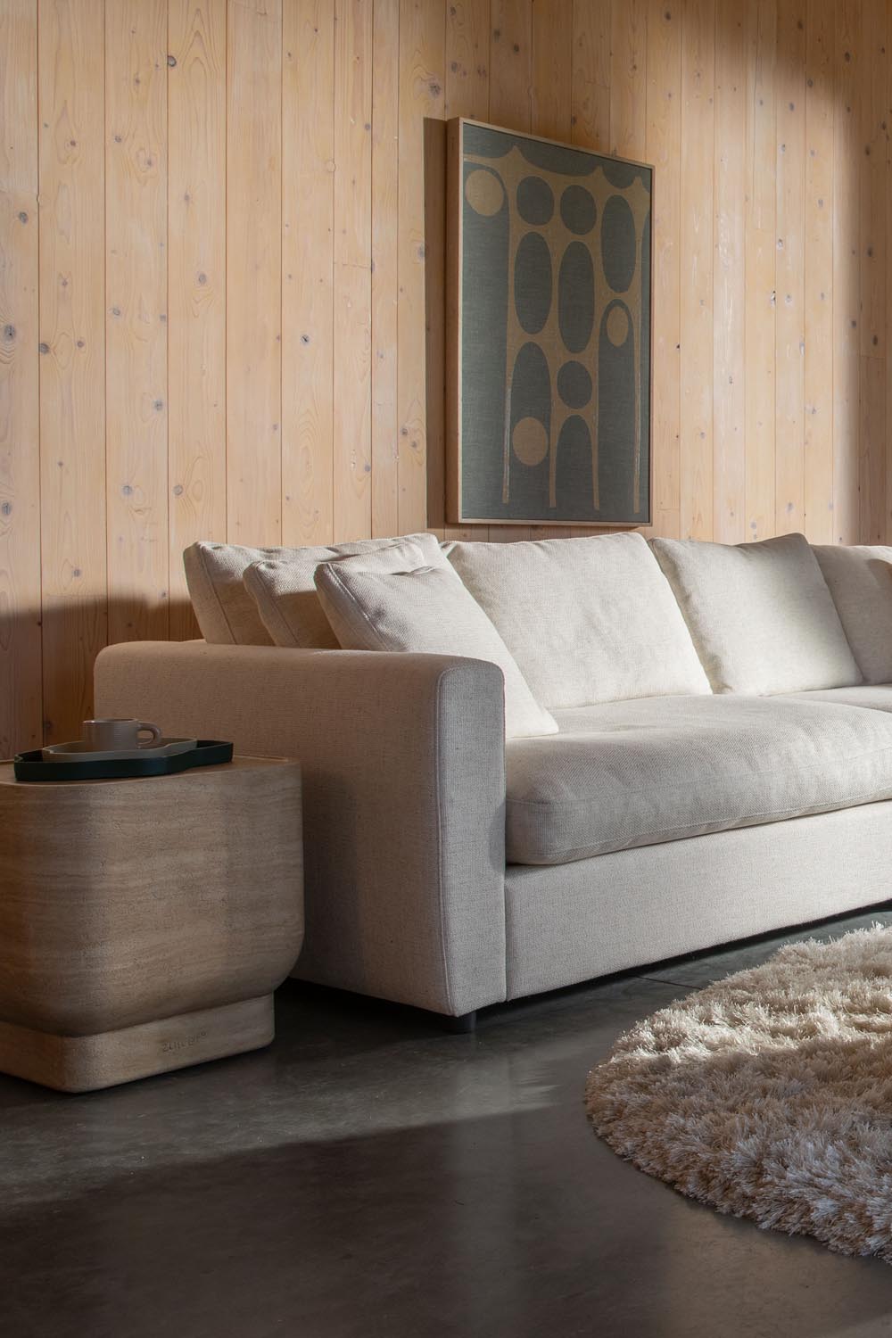 Entdecken Sie die Galaxy Wandkunst von Zuiver: Ein faszinierendes Kunstwerk in Blau und Beige, das kosmische Eleganz in Ihr Zuhause bringt.