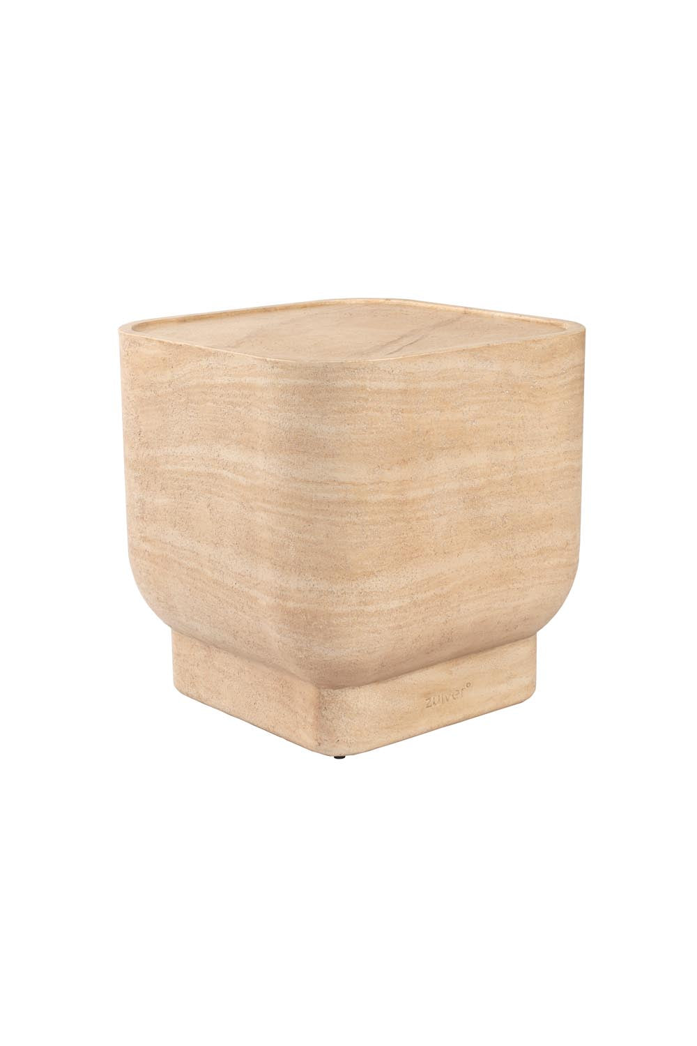 Luxuriöser Zuiver Beistelltisch, quadratisch, aus edlem Holz gefertigt.