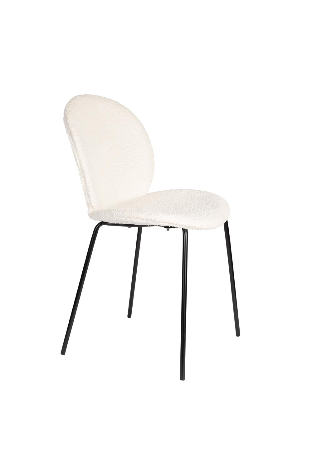 Der Bonnet Chair von Zuiver: Eleganz durch schlichte Linien und Teddystoff, inspiriert von Pariser Mode, in warmen, modernen Farben.