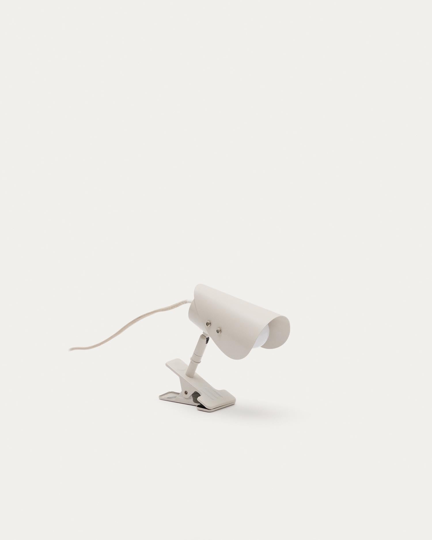 Kleine Klemmlampe Jula aus grauem Metall in Grau präsentiert im Onlineshop von KAQTU Design AG. Tischleuchte ist von Kave Home