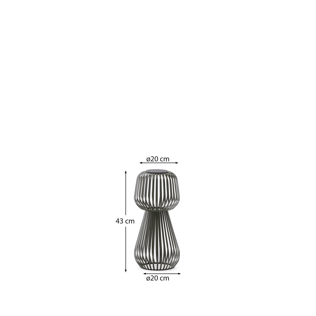 Solar-Tischlampe Reiba aus grünem Metall in Grün präsentiert im Onlineshop von KAQTU Design AG. Outdoor Tischleuchte ist von Kave Home