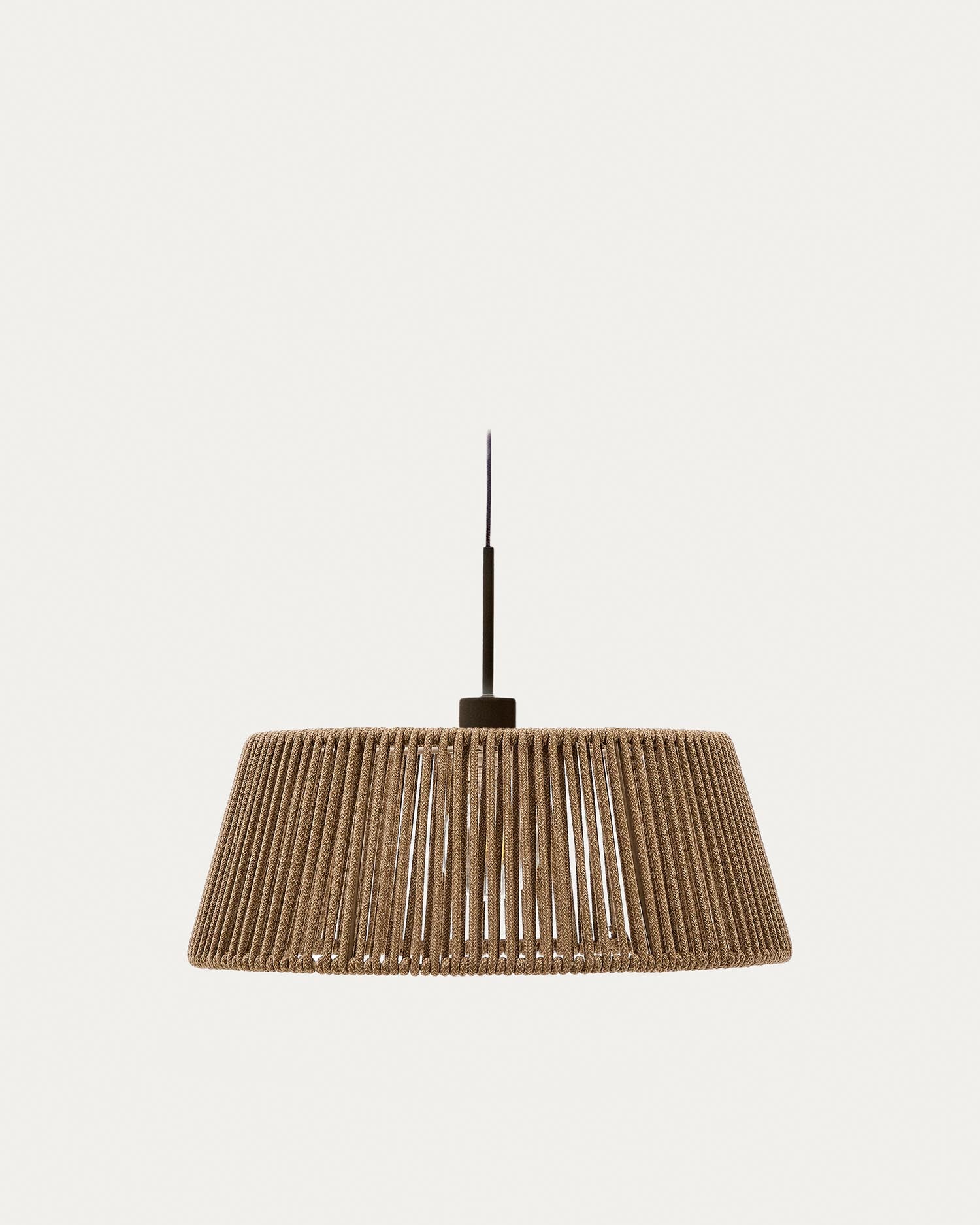 Lampenschirm für Deckenleuchte Aldet aus beige barmoriertem Seil Ø 46 cm in Hellgrau präsentiert im Onlineshop von KAQTU Design AG. Lampenschirm ist von Kave Home