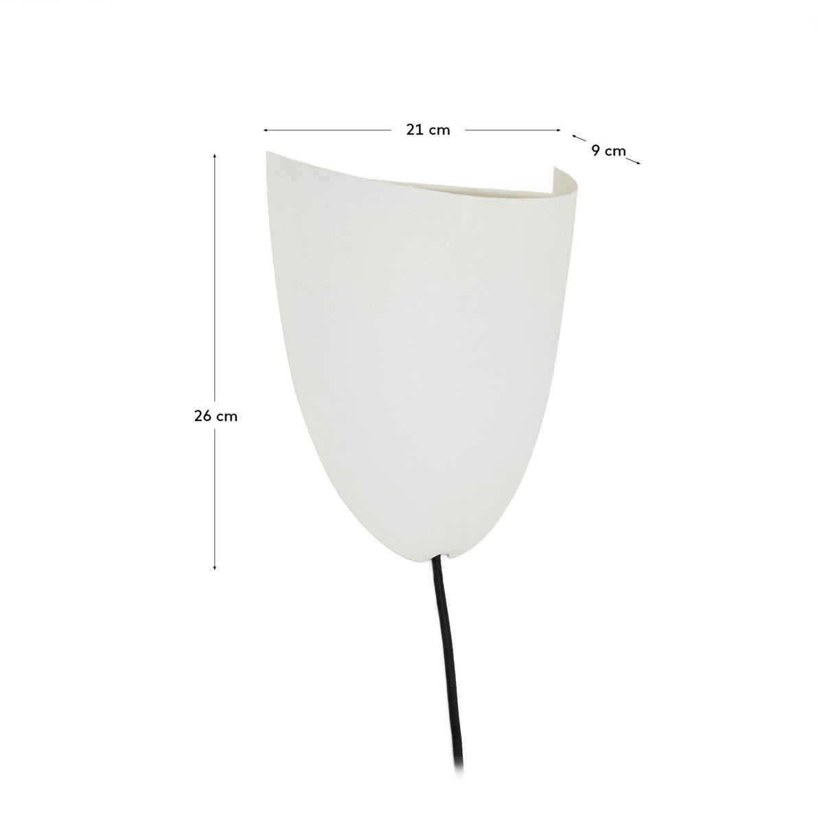 Wandleuchte Nibla aus Metall in weisser Tonerdeoptik in Weiss präsentiert im Onlineshop von KAQTU Design AG. Wandleuchte ist von Kave Home