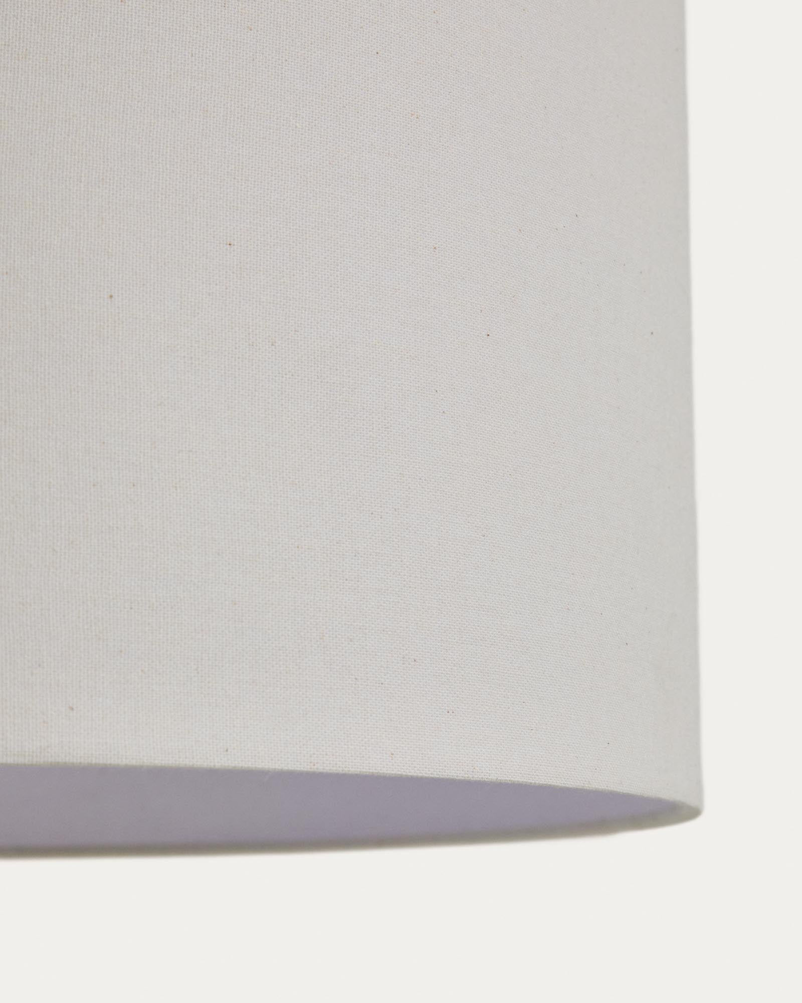 Stilvoller Lampenschirm Niani aus hochwertiger elfenbeinfarbener Baumwolle, Ø 60 cm, perfekt für moderne Deckenleuchten und gemütliche Beleuchtung.