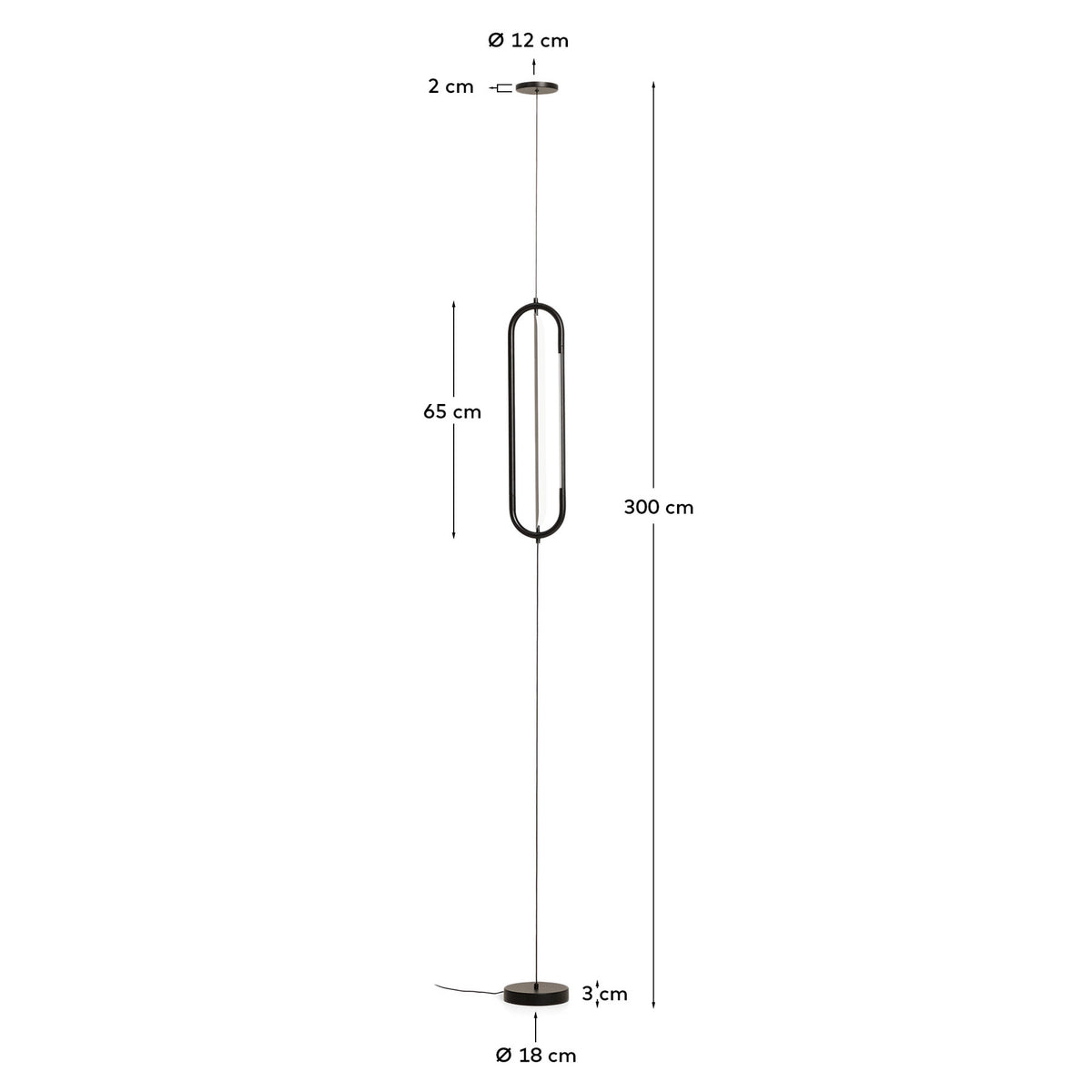 Deckenleuchte Bow aus schwarzem Aluminium, Ø 16 cm in Schwarz präsentiert im Onlineshop von KAQTU Design AG. Lampenschirm ist von Kave Home