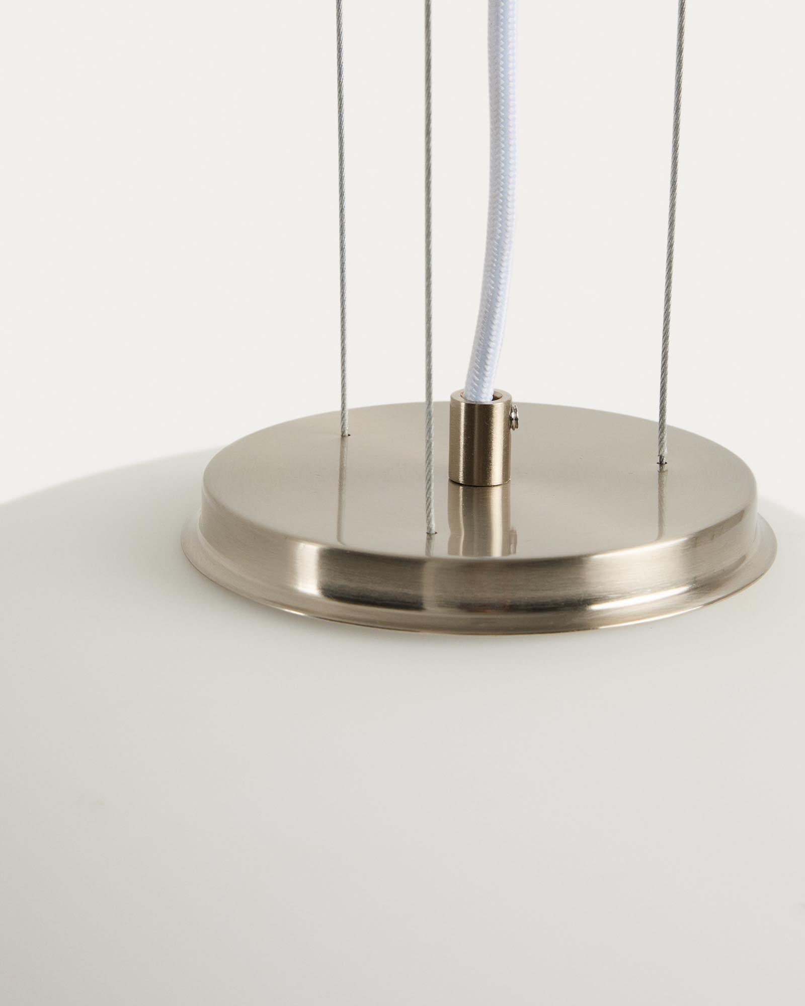 Elegante Deckenleuchte Ardali aus hochwertigem Rauchglas und gebürstetem Stahl, Ø 25 cm, ideal für stilvolle Wohnräume.