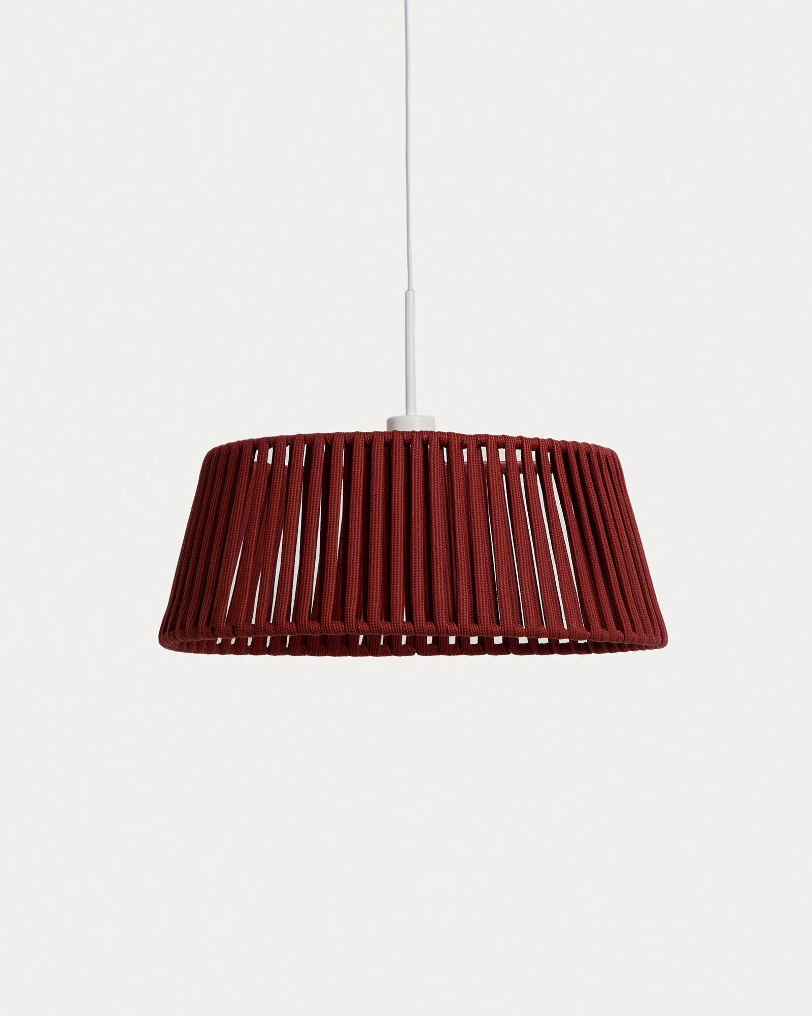 Lampenschirm für die Deckenleuchte Aldet aus flachem Seil in Terrakotta, Ø 46 cm in Terrakotta präsentiert im Onlineshop von KAQTU Design AG. Outdoor Pendelleuchte ist von Kave Home