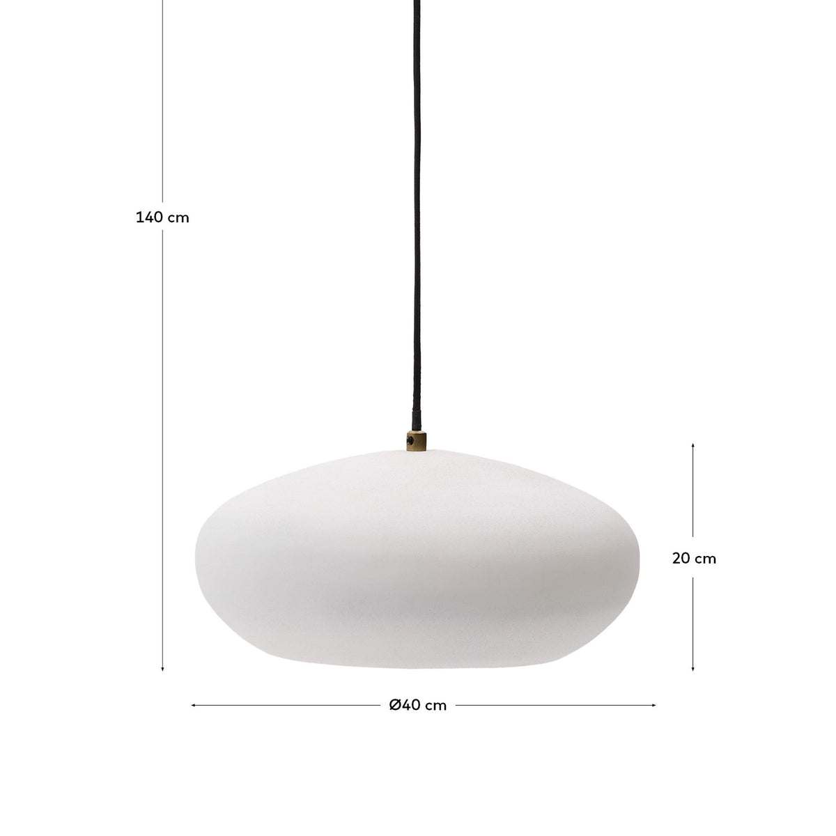 Deckenleuchte Inda aus Metall mit weissem Finish Ø 30 cm in Weiss präsentiert im Onlineshop von KAQTU Design AG. Pendelleuchte ist von Kave Home