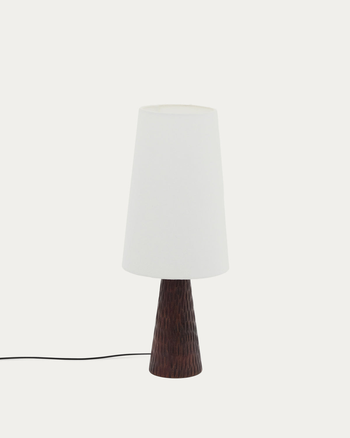 Tischleuchte Amire aus Holz mit dunklem Finish