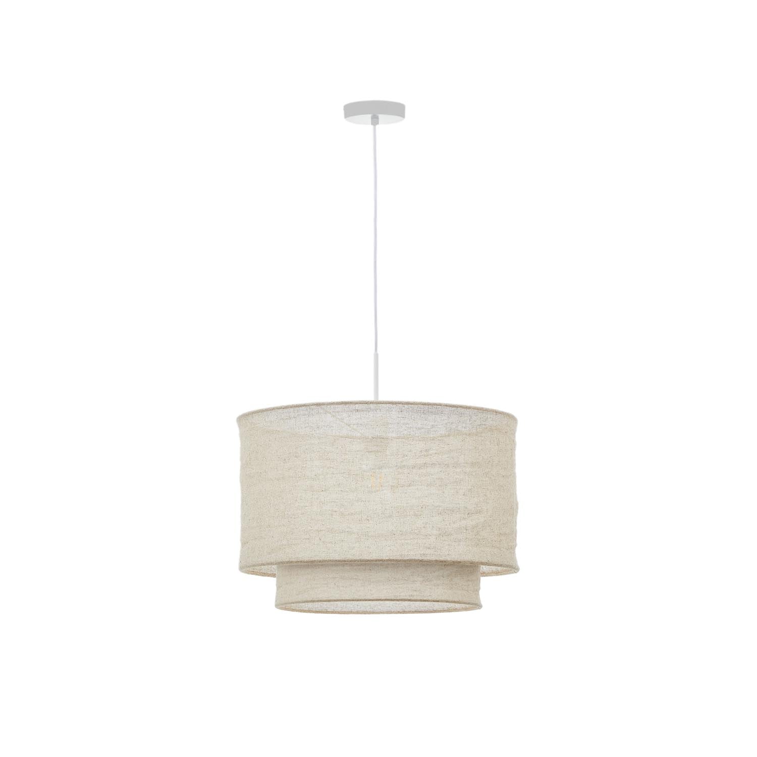 Mariela Schirm für Deckenlampe aus Leinen mit beigem Finish Ø 40 x 34 cm in Natur präsentiert im Onlineshop von KAQTU Design AG. Lampenschirm ist von Kave Home