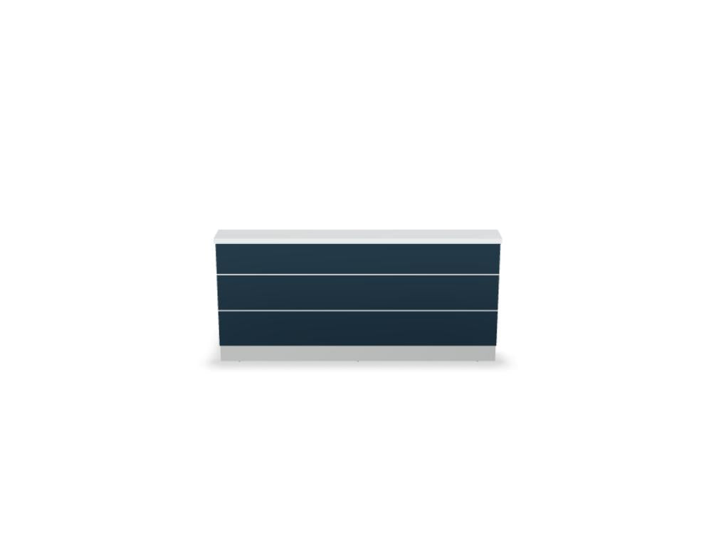 Valde LAP23L - modulare Empfangstheke in Weiss Pastell präsentiert im Onlineshop von KAQTU Design AG. Empfangsdesk ist von Mdd