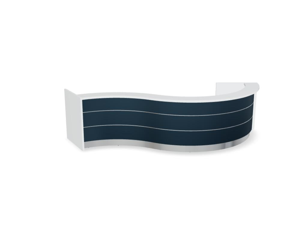 Valde LAV06L - modulare Empfangstheke in Weiss Pastell präsentiert im Onlineshop von KAQTU Design AG. Empfangsdesk ist von Mdd
