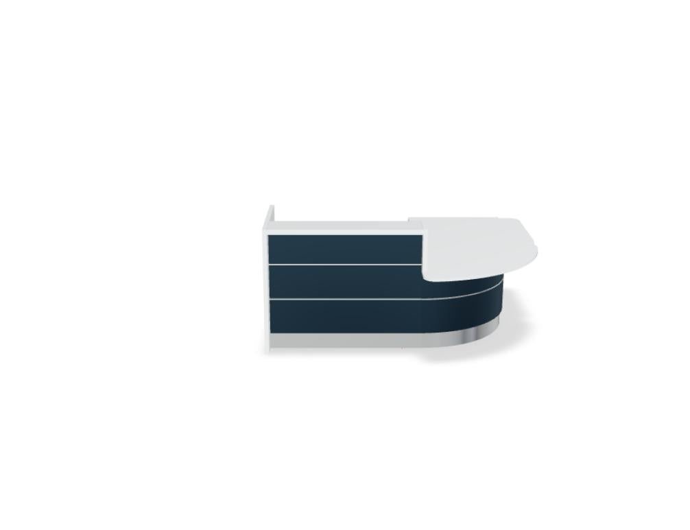 Valde LAV111L - modulare Empfangstheke in Weiss Pastell präsentiert im Onlineshop von KAQTU Design AG. Empfangsdesk ist von Mdd