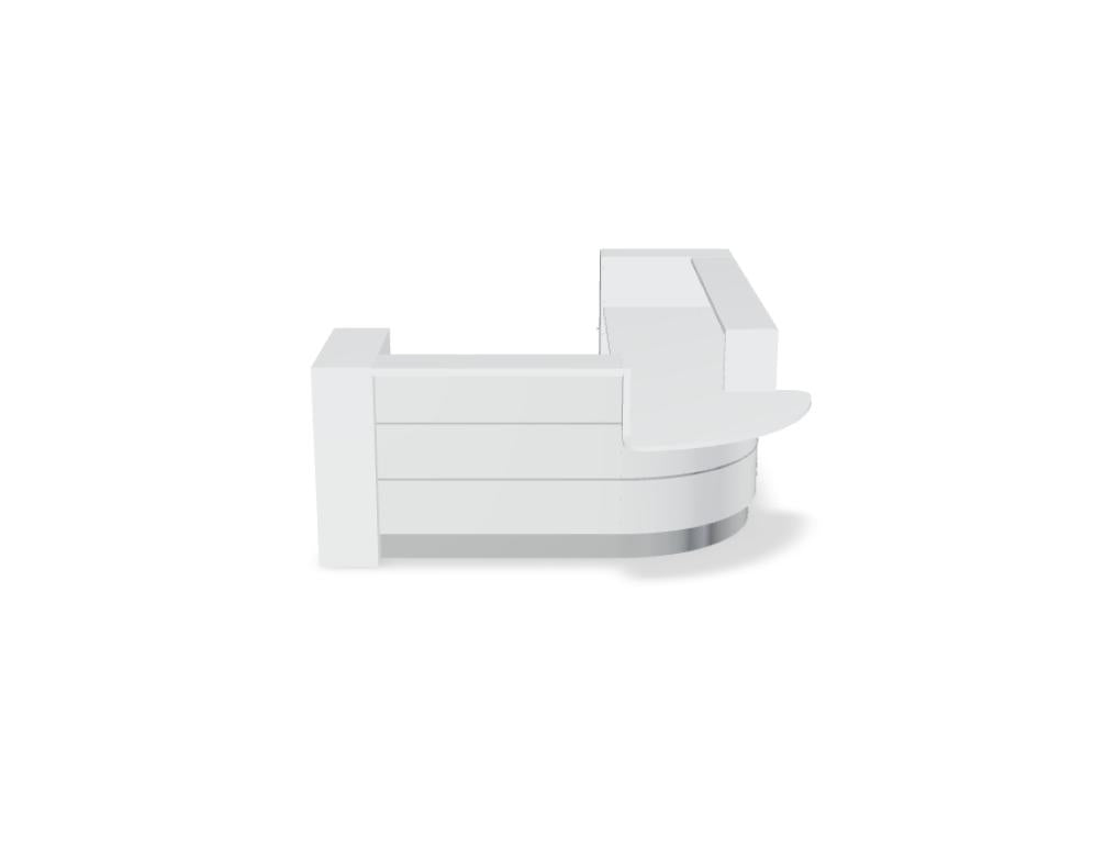Valde LAV118L - modulare Empfangstheke in Weiss Pastell präsentiert im Onlineshop von KAQTU Design AG. Empfangsdesk ist von Mdd