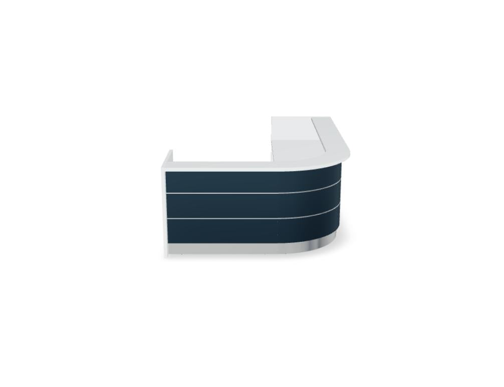 Valde LAV133L - modulare Empfangstheke in Weiss Pastell präsentiert im Onlineshop von KAQTU Design AG. Empfangsdesk ist von Mdd