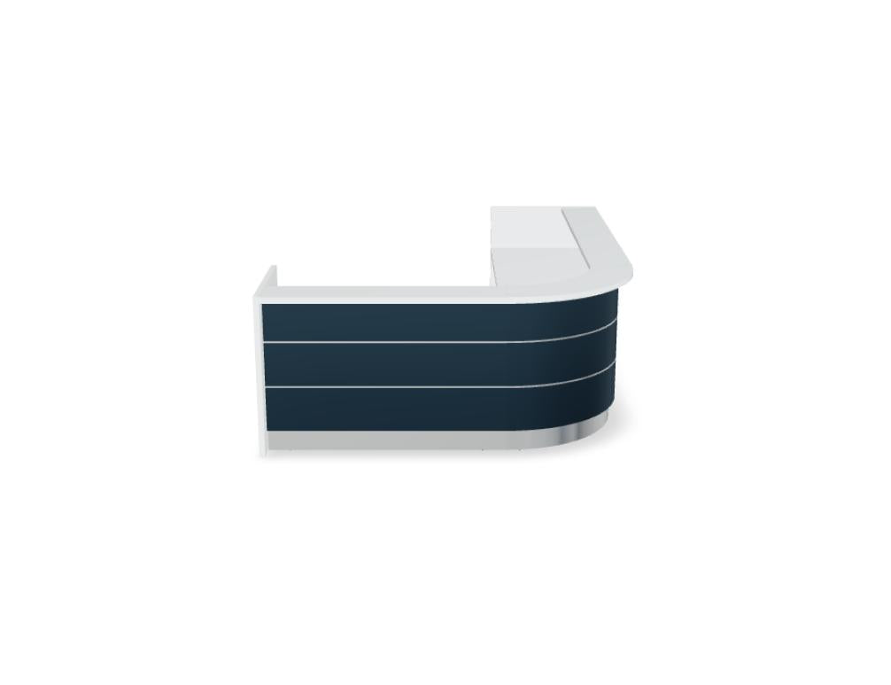 Valde LAV136L - modulare Empfangstheke in Weiss Pastell präsentiert im Onlineshop von KAQTU Design AG. Empfangsdesk ist von Mdd